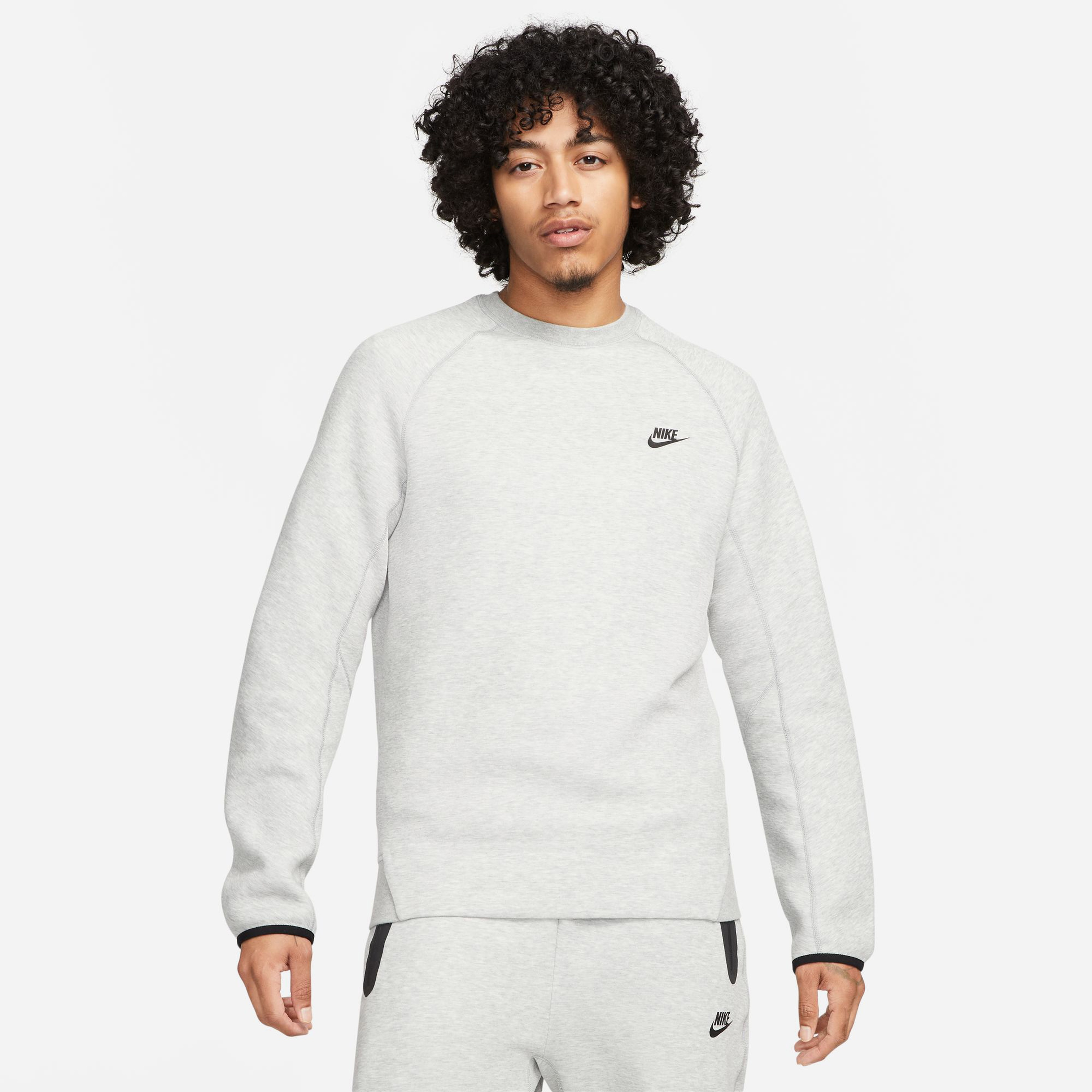 Nike Sportswear Tech Fleece Erkek Gri Sweatshirt