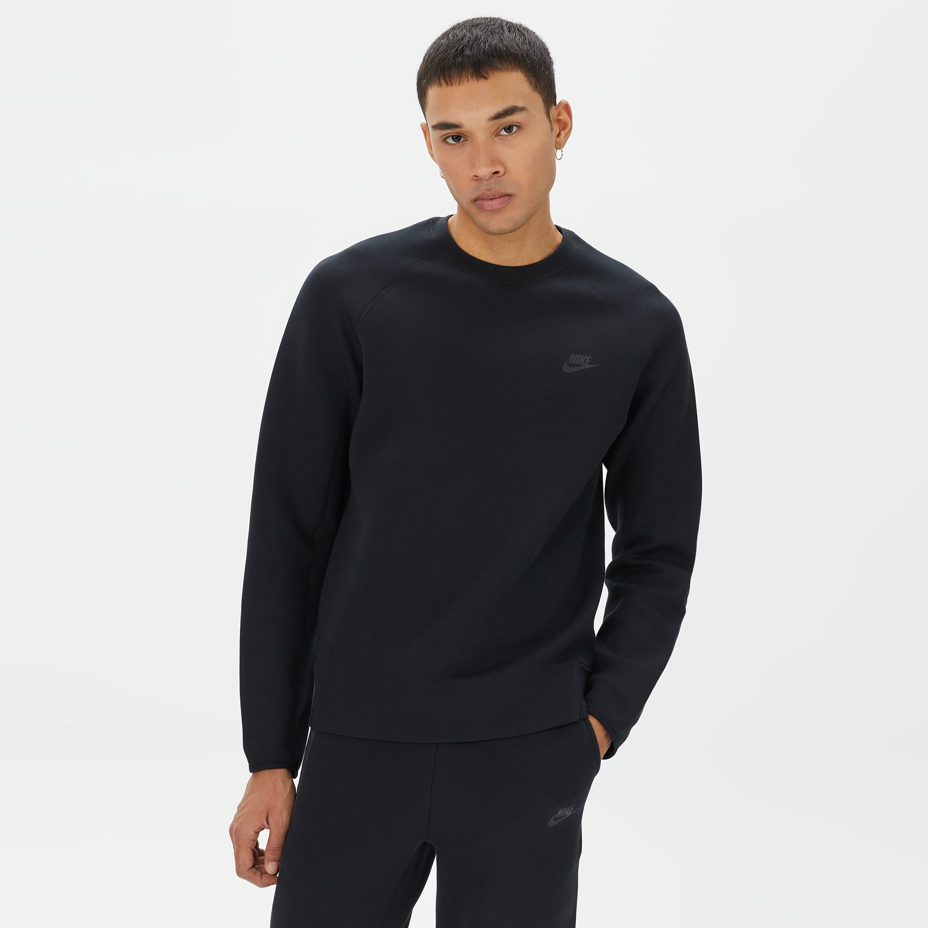 Nike Sportswear Tech Fleece Erkek Siyah Sweatshirt
