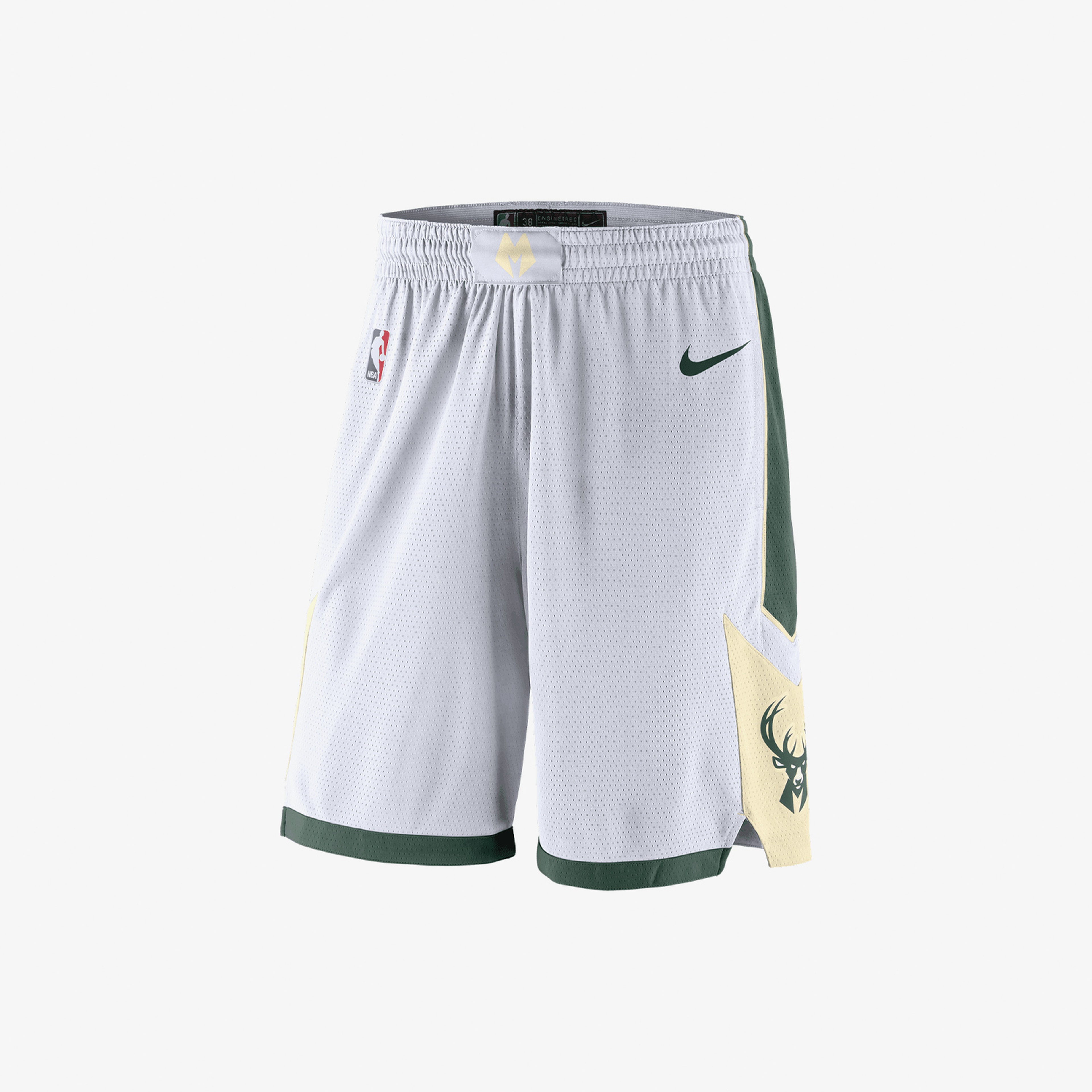 Jordan Milwaukee Bucks Erkek Beyaz Şort