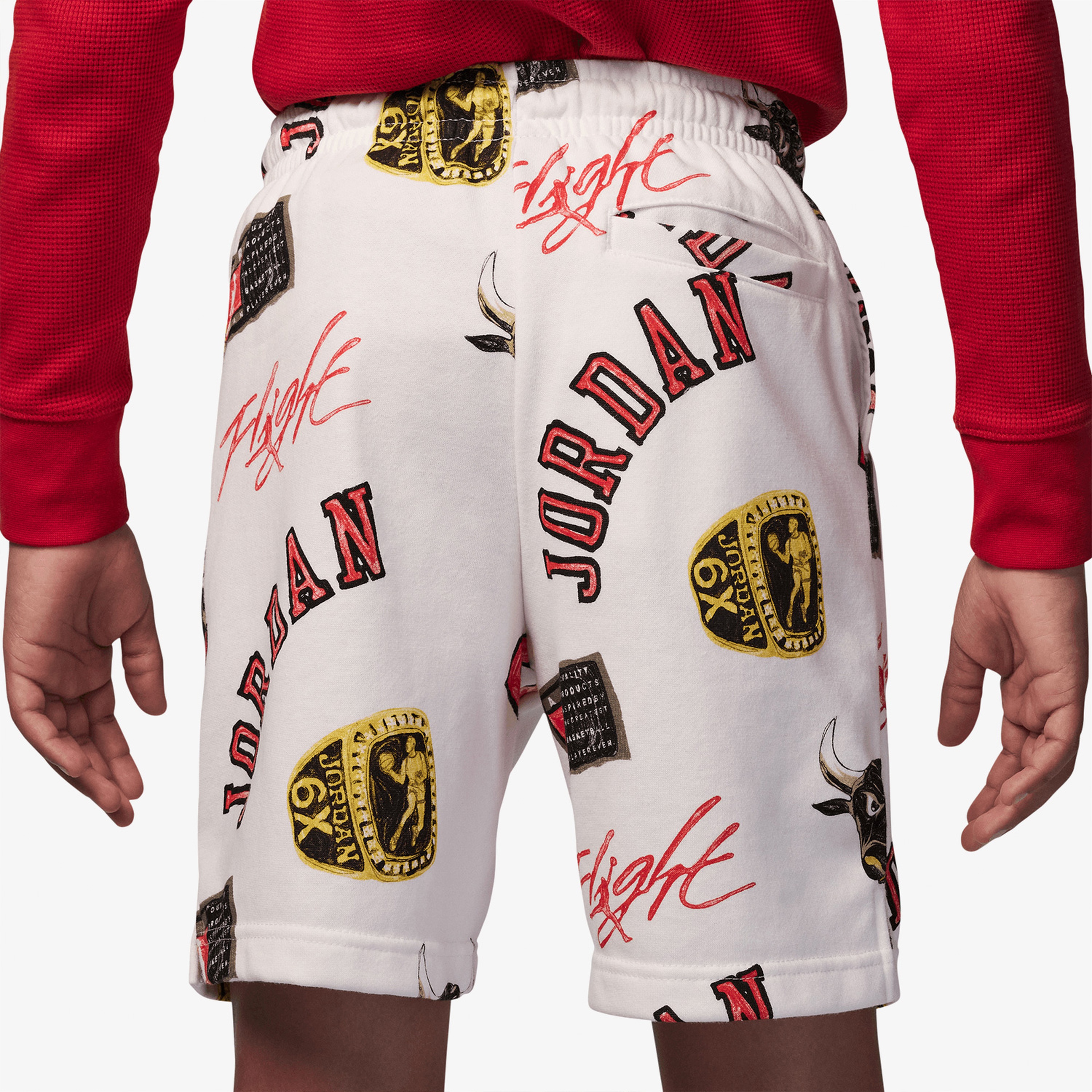 Jordan Essentials All-Over Printed Çocuk Beyaz Şort