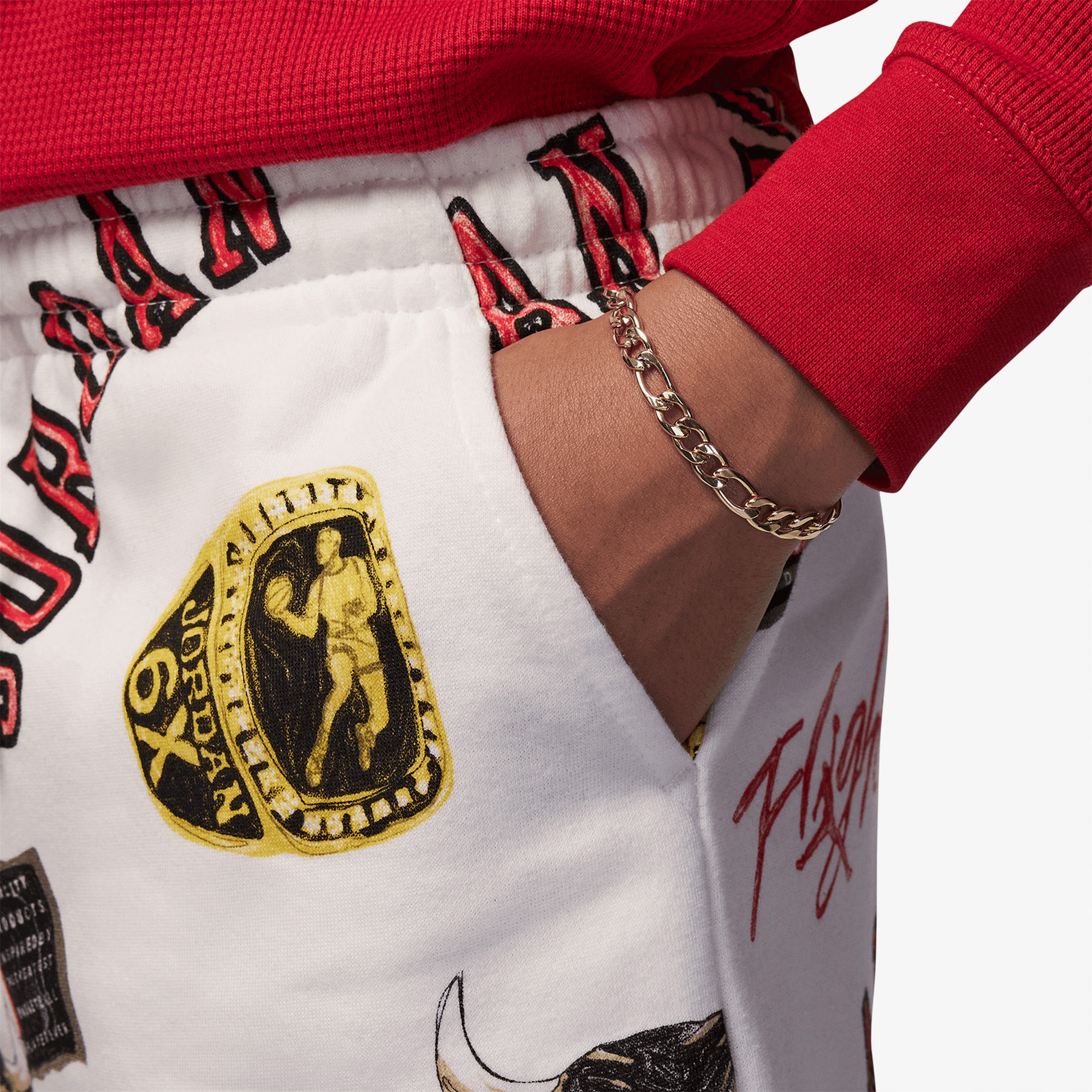 Jordan Essentials All-Over Printed Çocuk Beyaz Şort