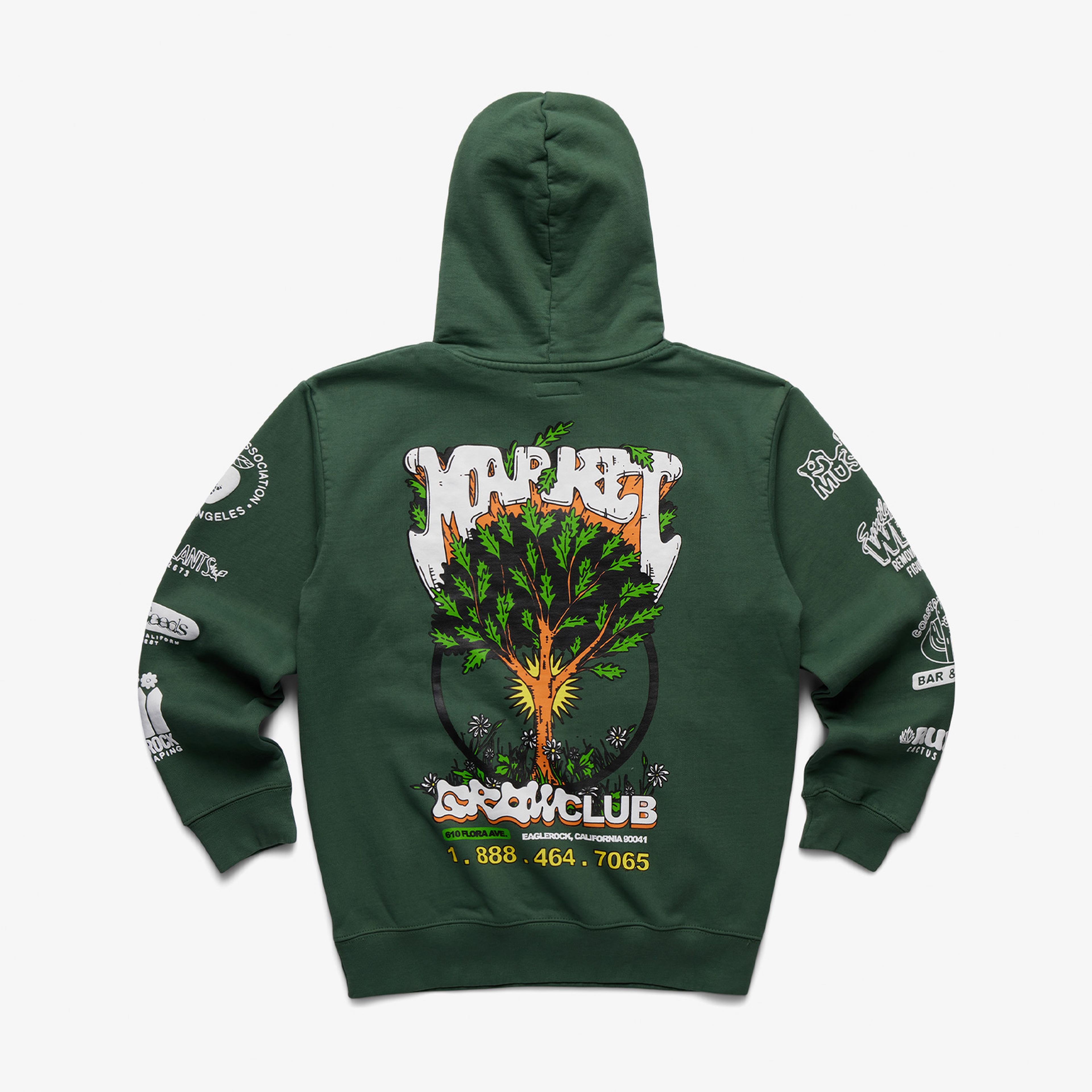 Market Growclub Erkek Yeşil Hoodie