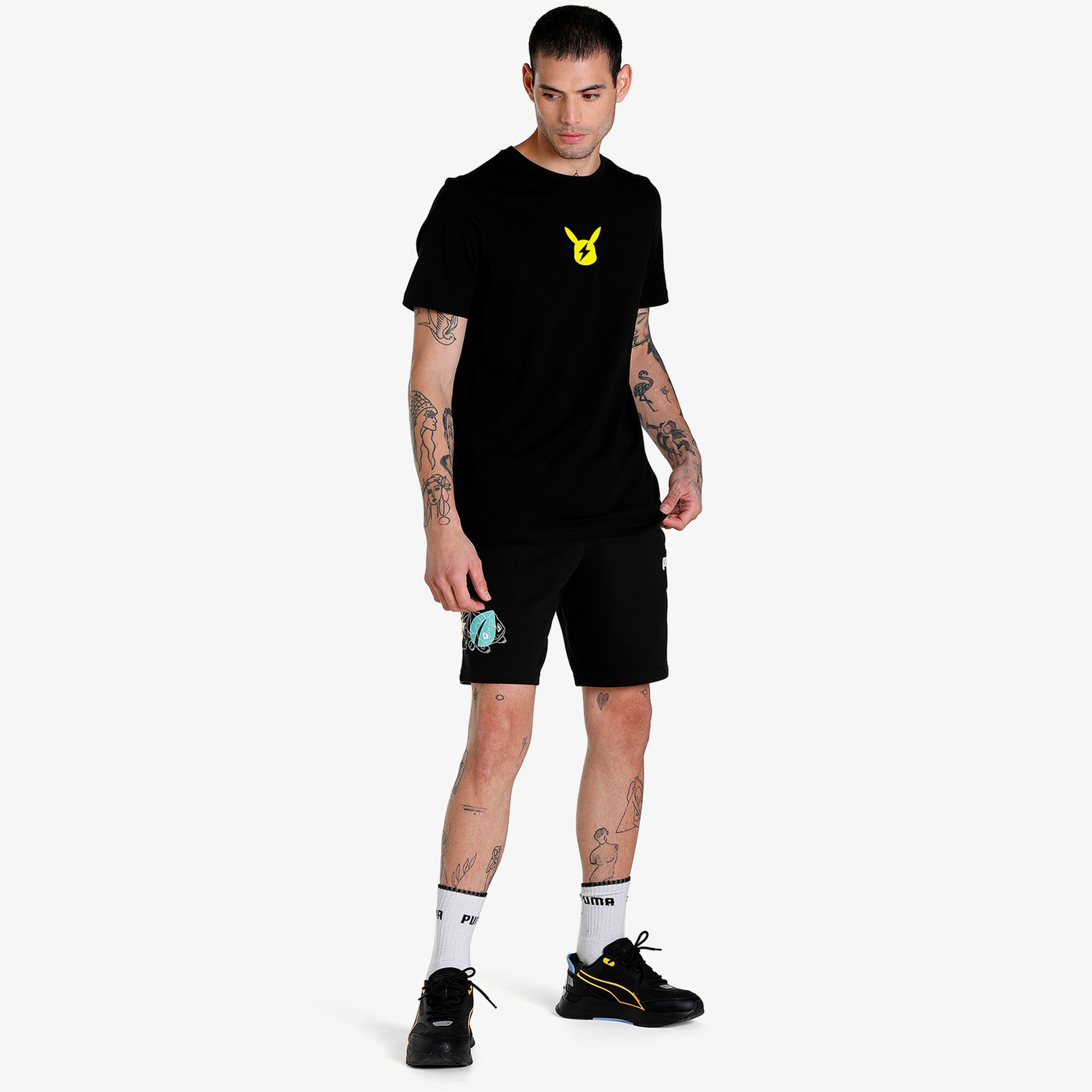 Puma X POKEMON Unisex Siyah Şort