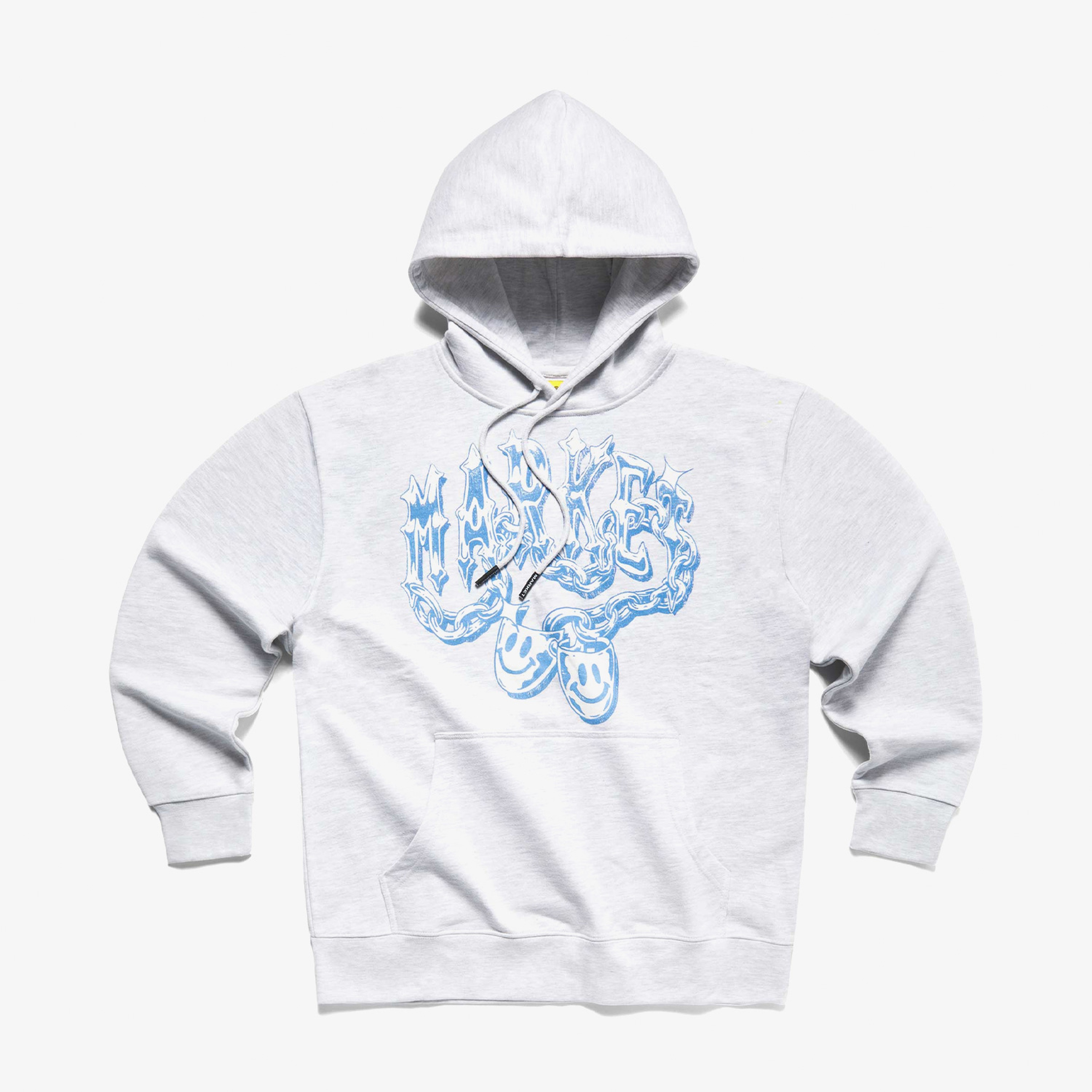 Market Smiley Market Chain Erkek Beyaz Hoodie