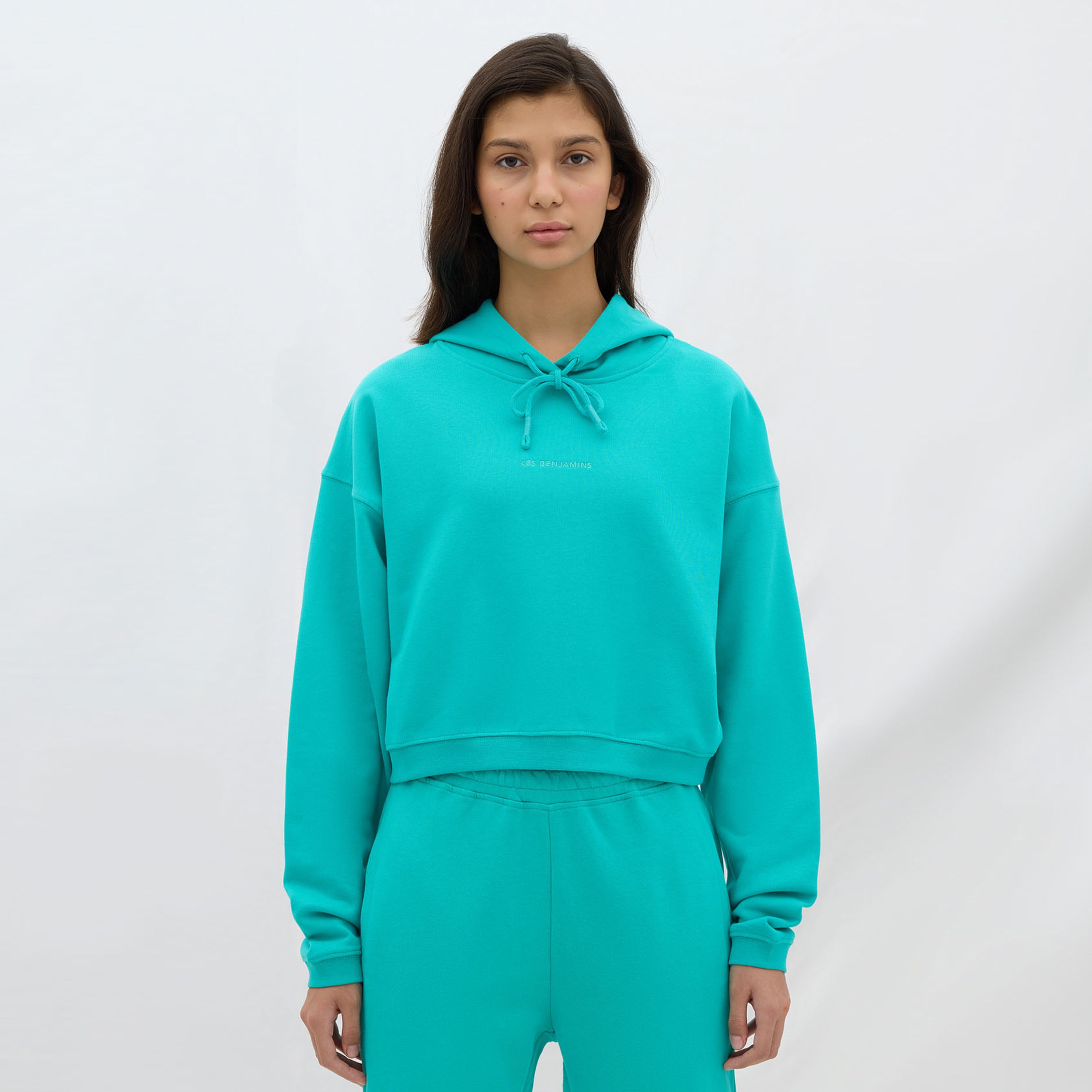 Les Benjamins Essential Kadın Yeşil Hoodie