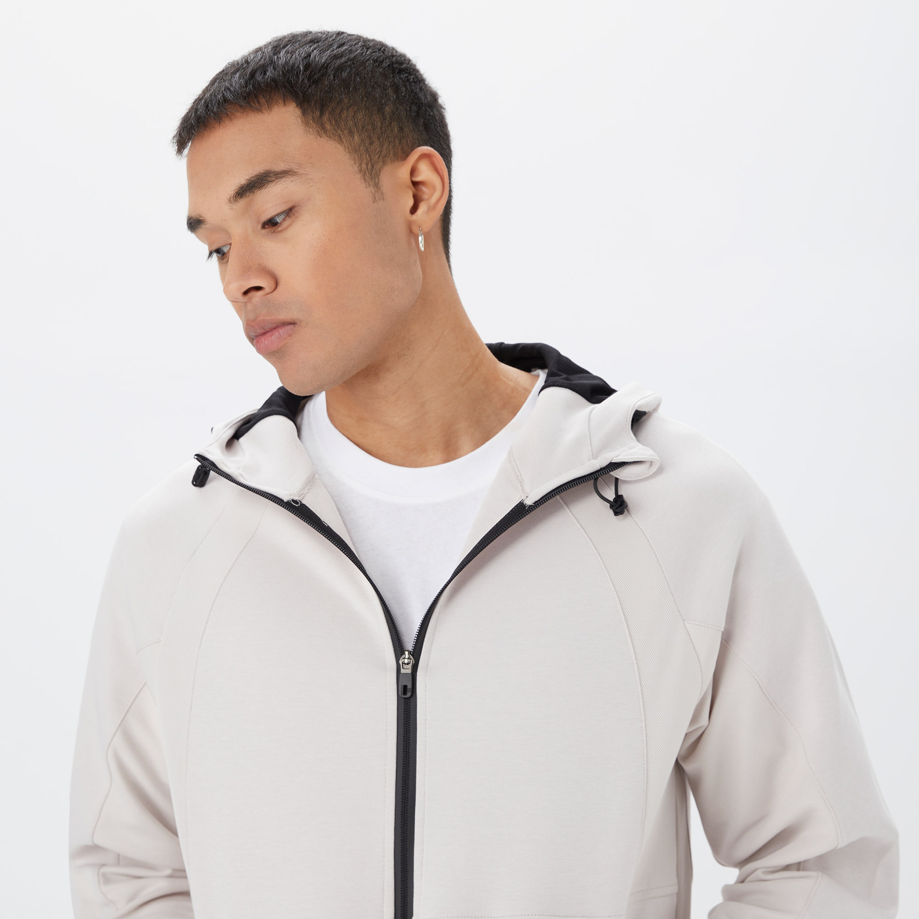 Skechers 2XI-Lock Full Zip Erkek Gri Eşofman Üstü