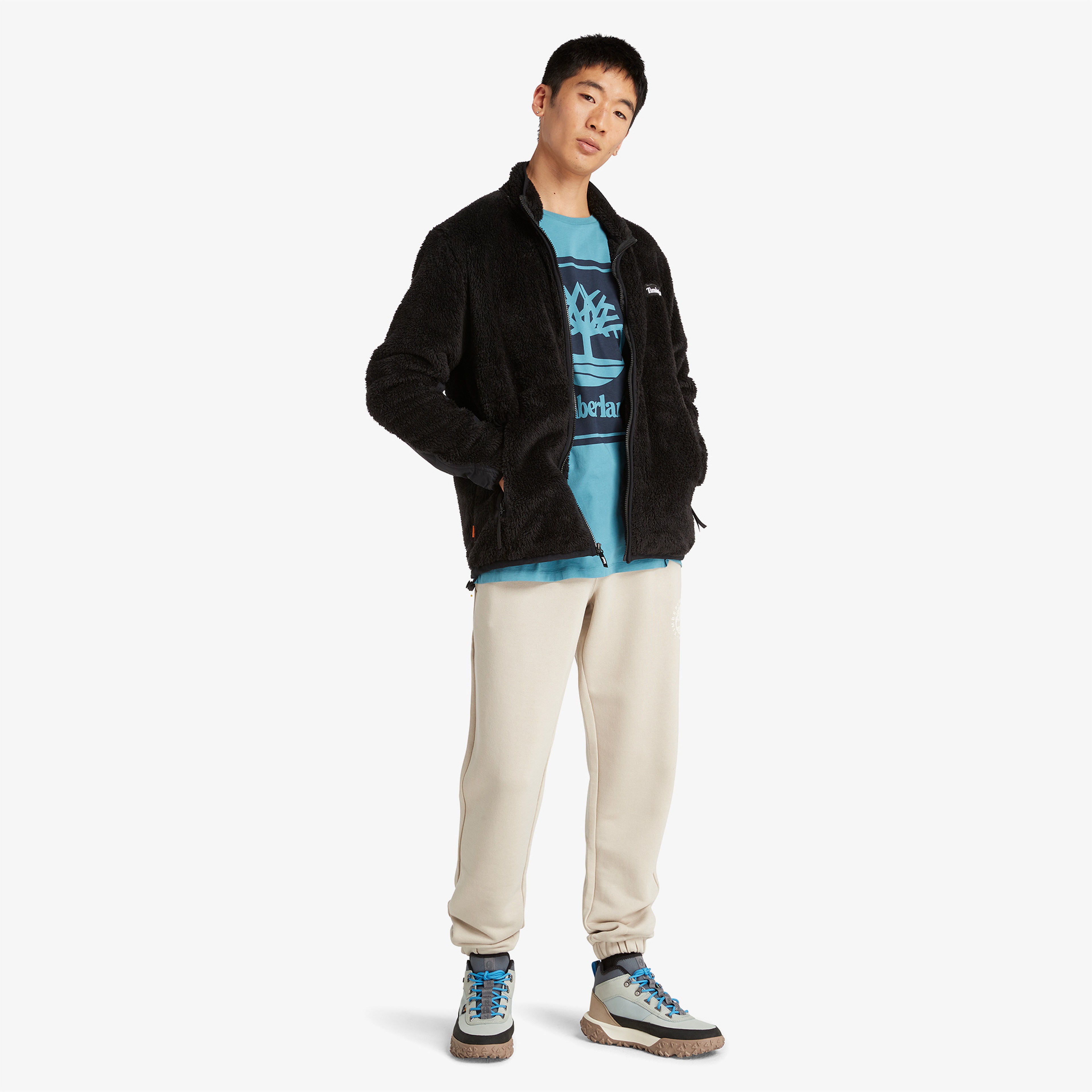 Timberland High Pile Erkek Siyah Polar Ceket