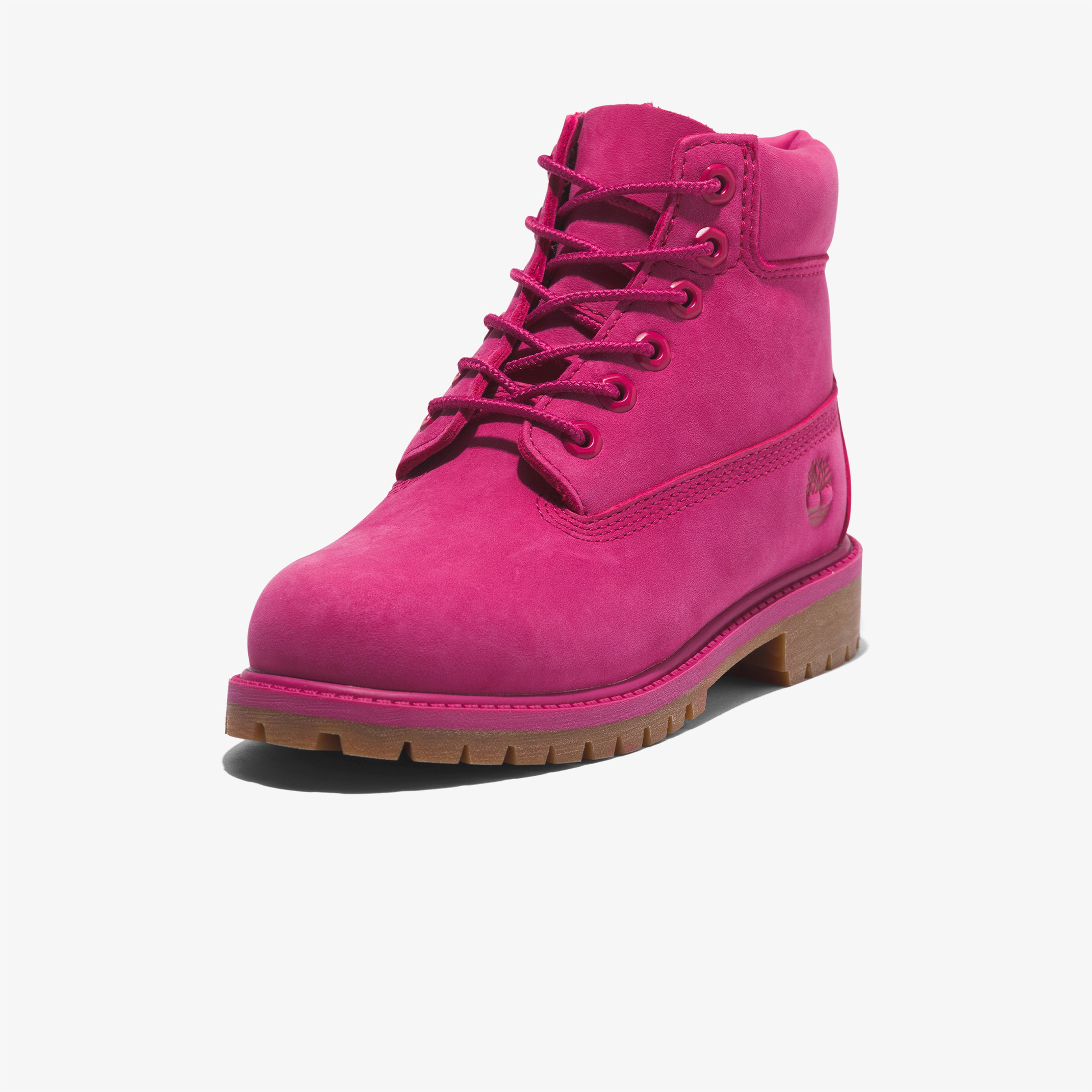 Timberland 6 Inch Lace Up Waterproof Genç Çocuk Pembe Bot
