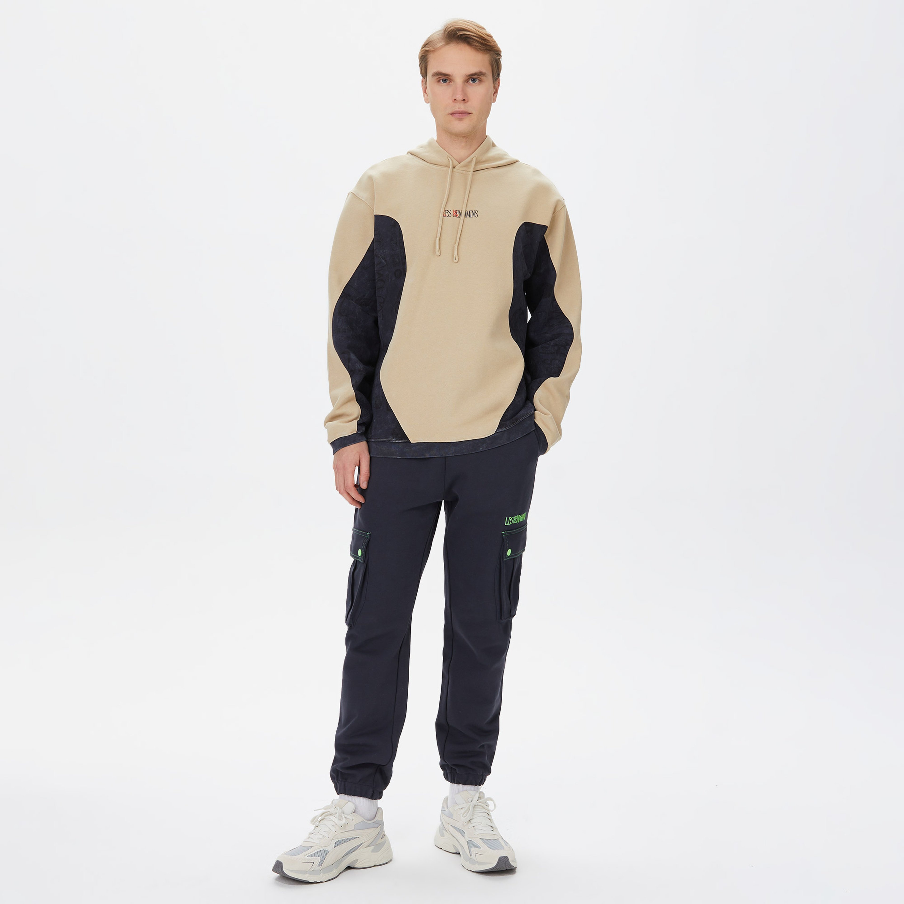 Les Benjamins 005 Unisex Kahverengi Oversized Hoodie Sweatshirt