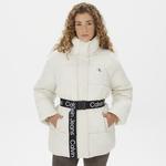 Calvin Klein Jeans ed Long Puffer Kadın Beyaz Mont