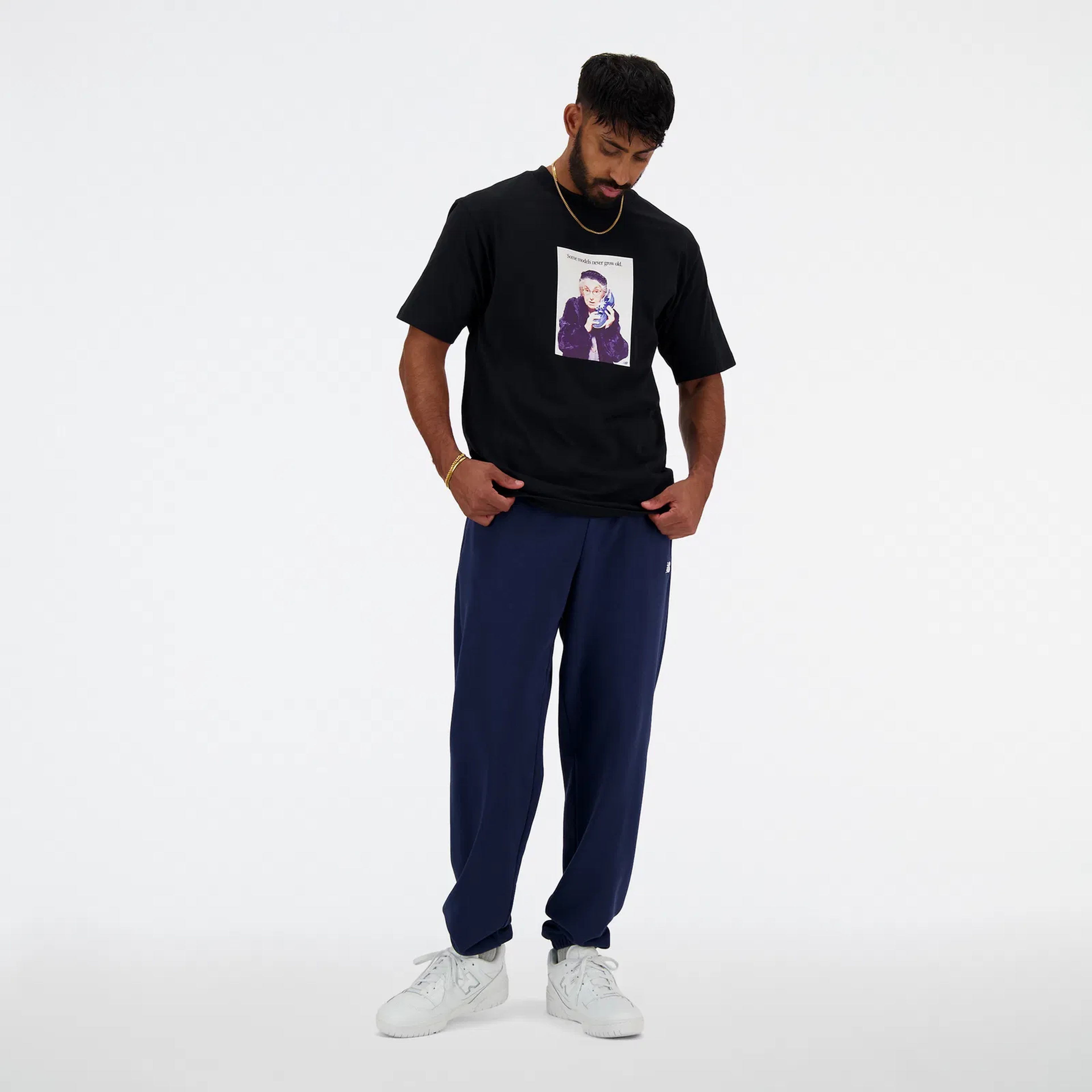 New Balance Erkek Siyah T-Shirt