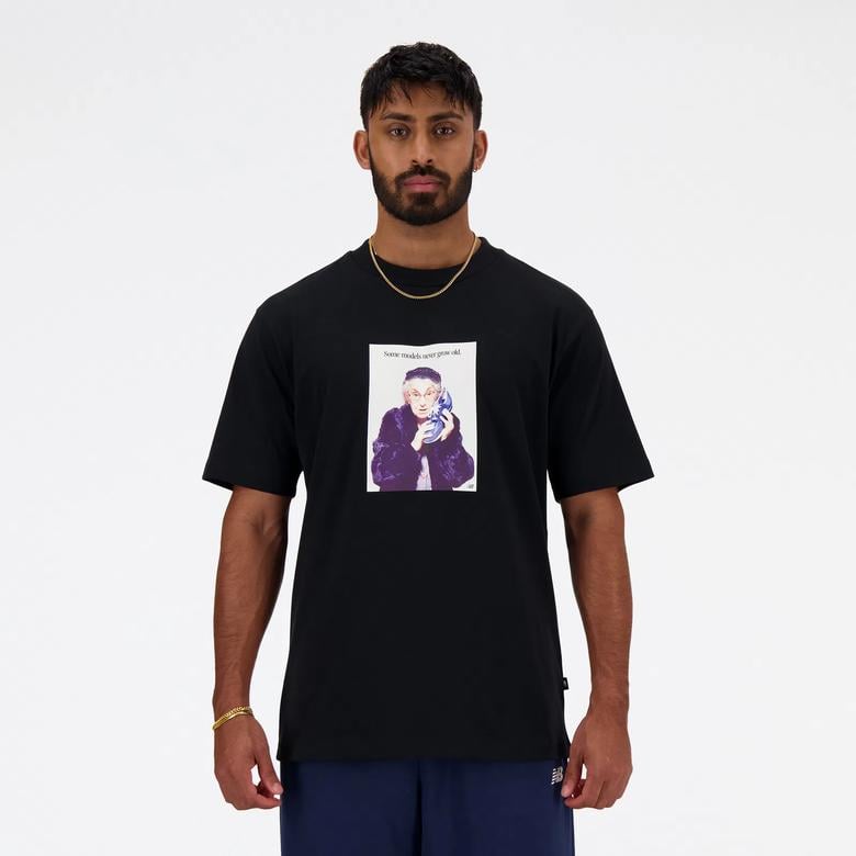 New Balance Erkek Siyah T-Shirt
