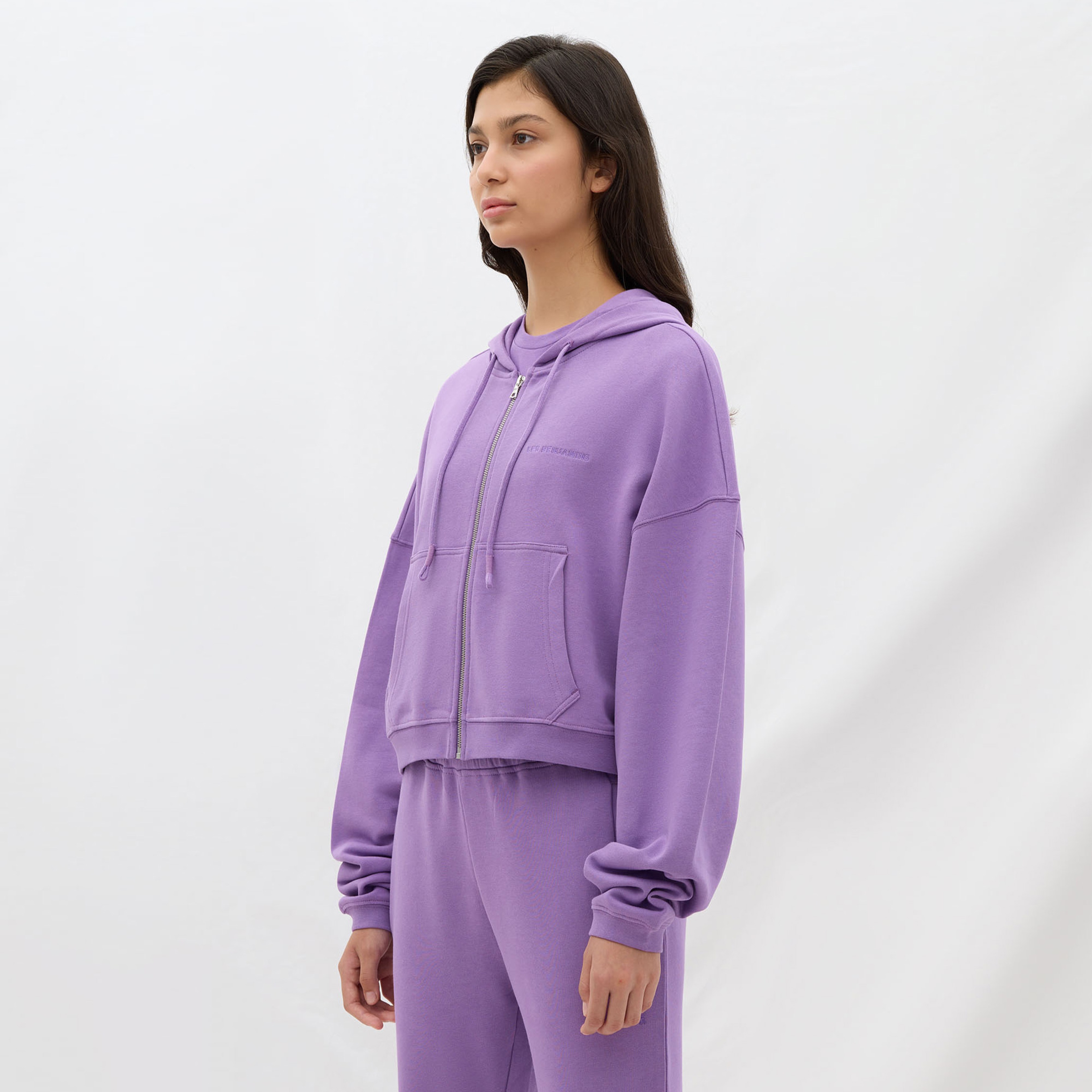 Les Benjamins Essential Kadın Mor Hoodie