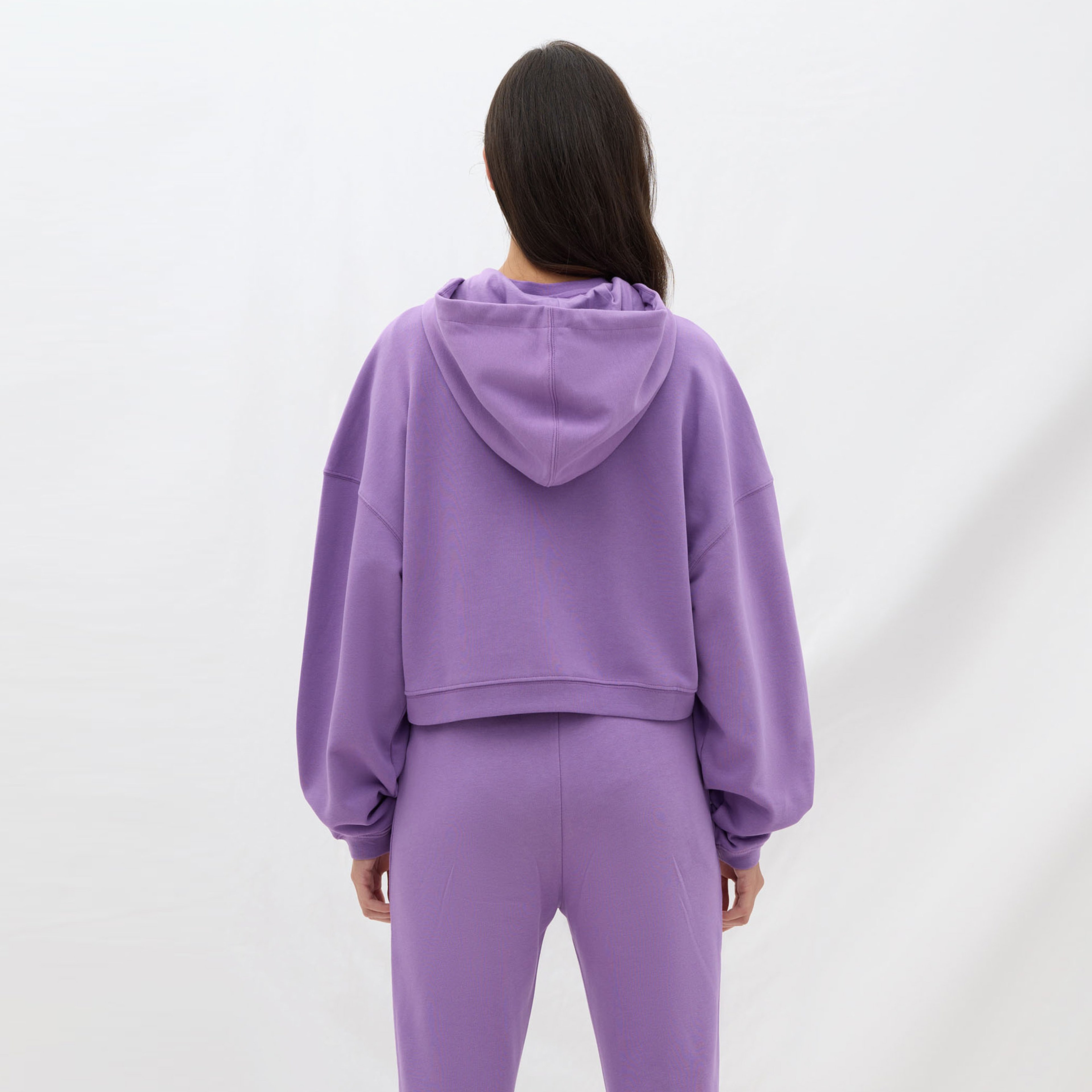 Les Benjamins Essential Kadın Mor Hoodie
