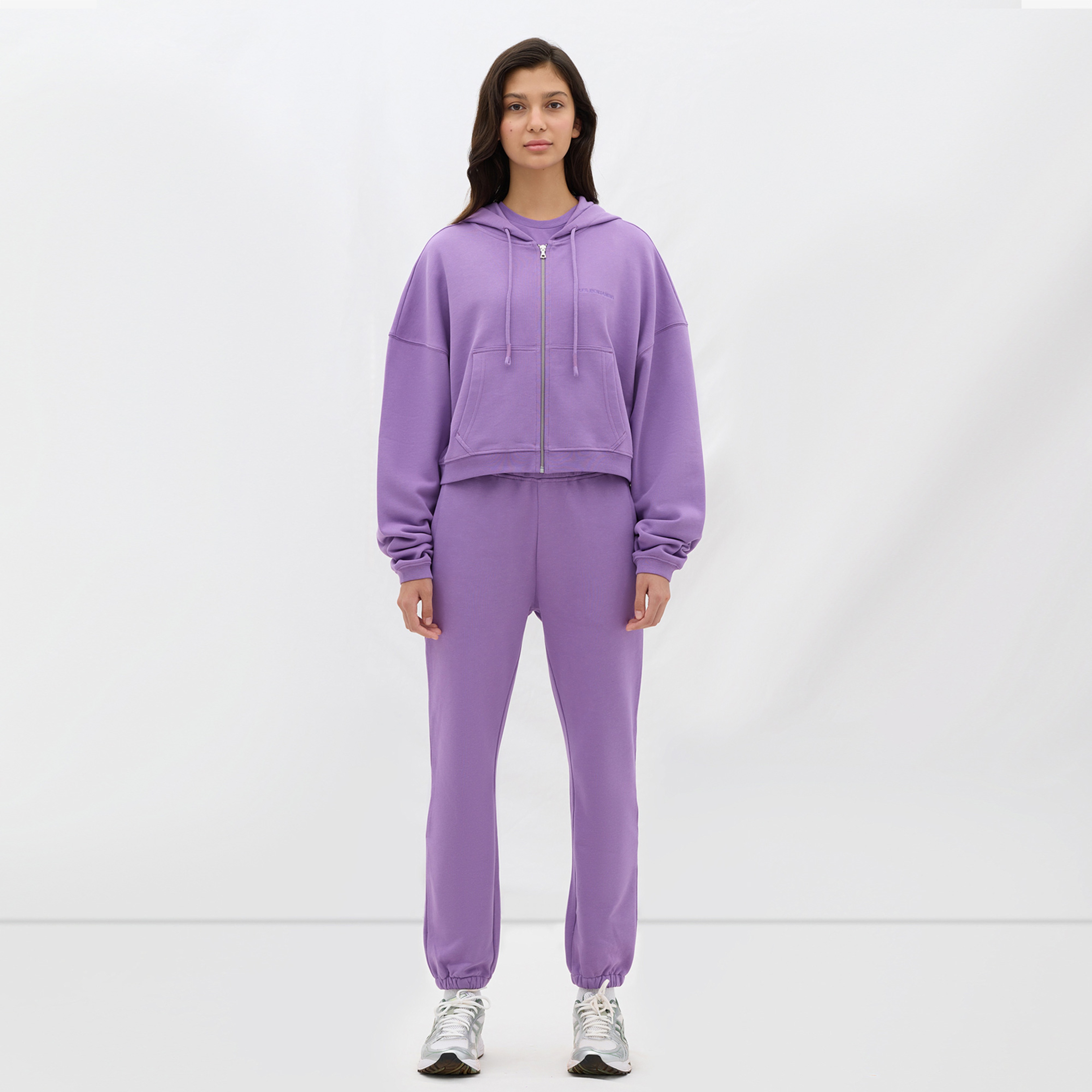 Les Benjamins Essential Kadın Mor Hoodie