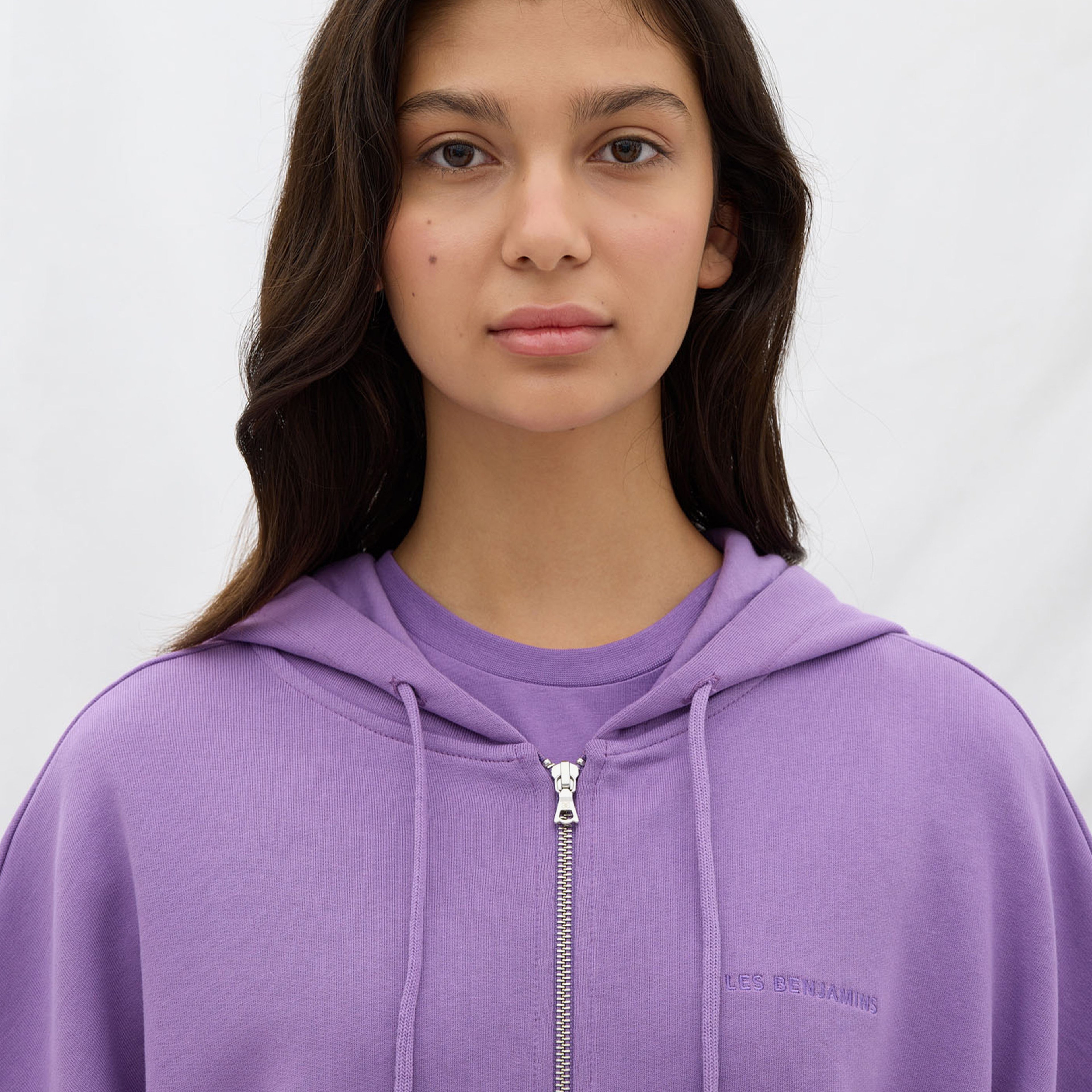 Les Benjamins Essential Kadın Mor Hoodie