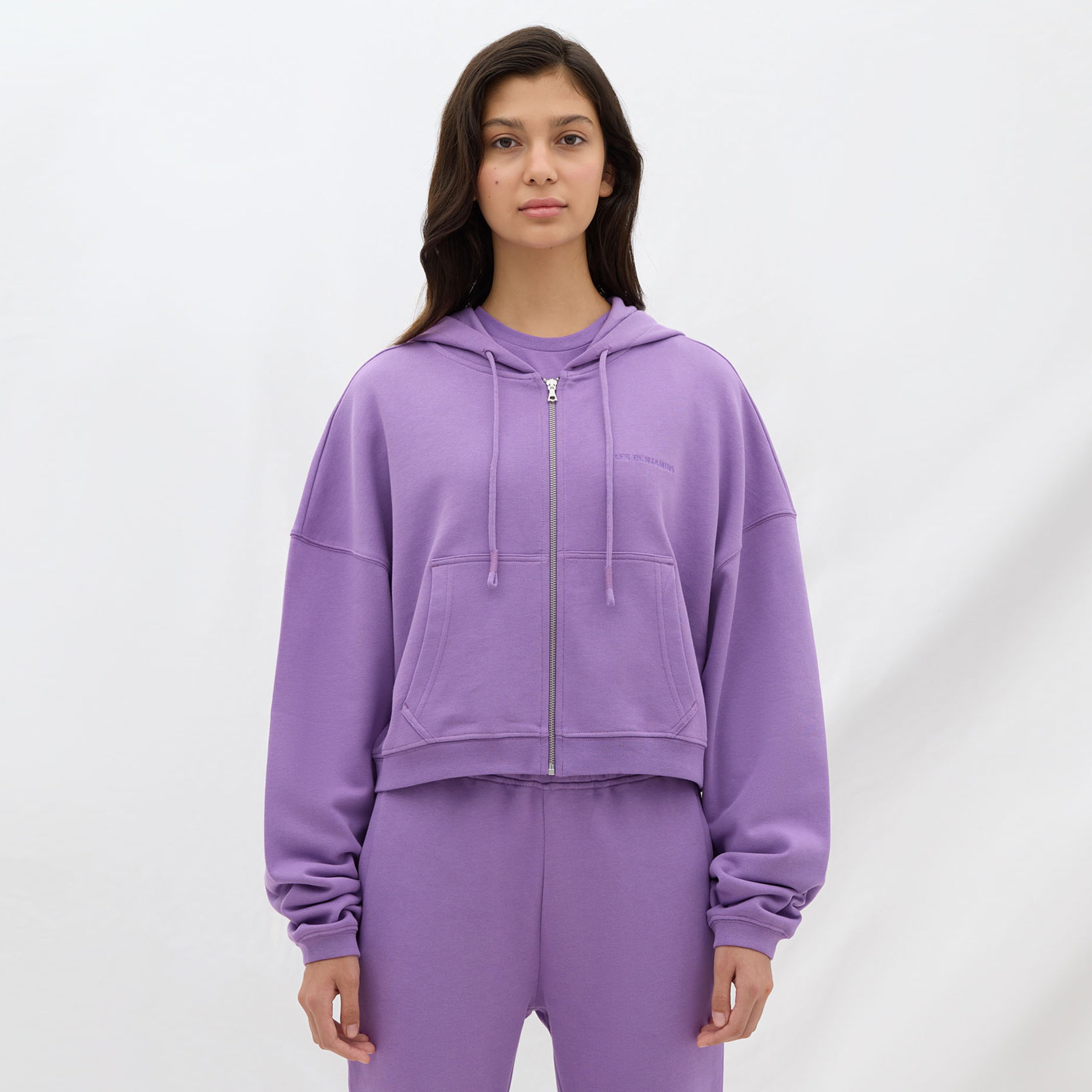 Les Benjamins Essential Kadın Mor Hoodie