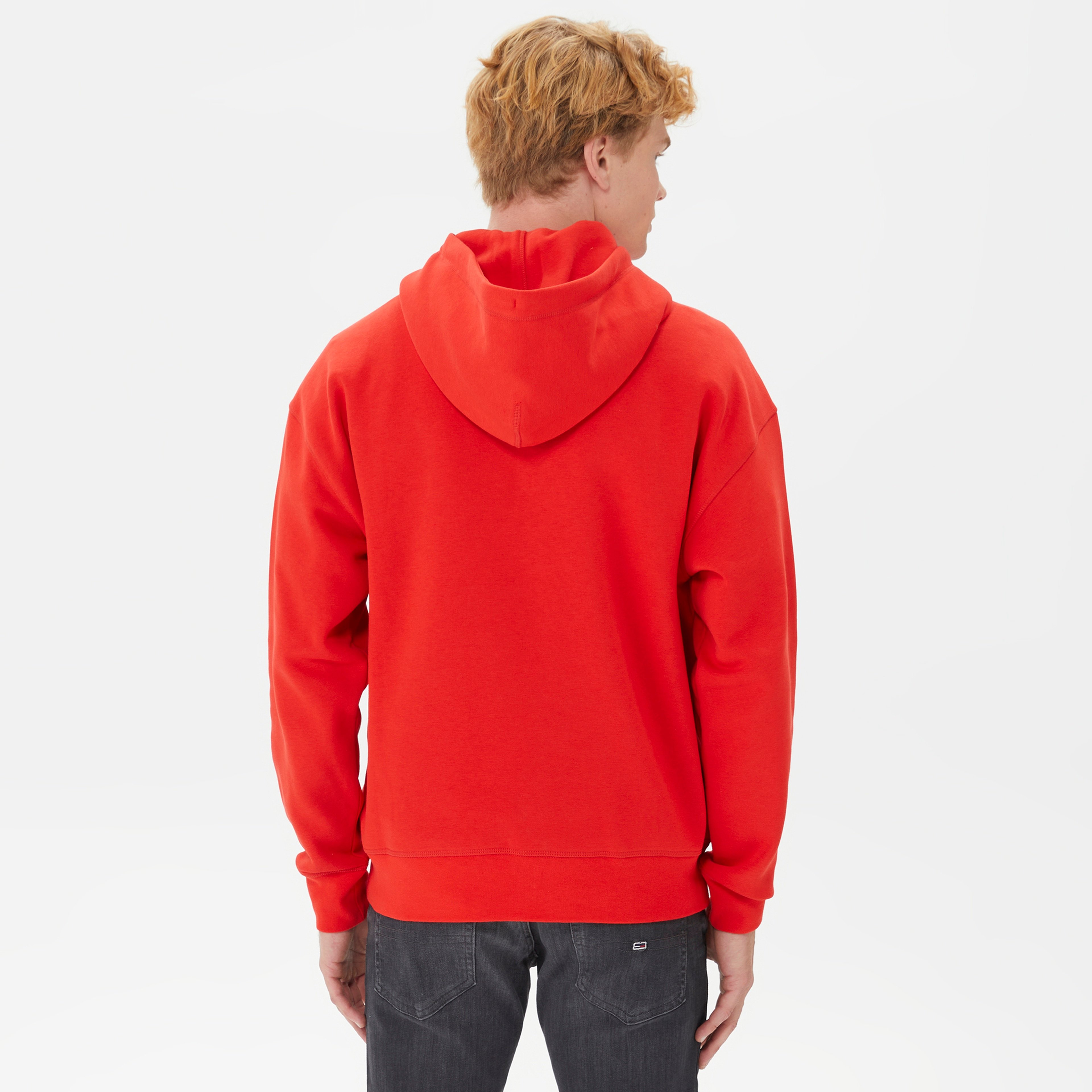 Tommy Hilfiger Monotype Embro Hoodie Erkek Turuncu Sweatshirt