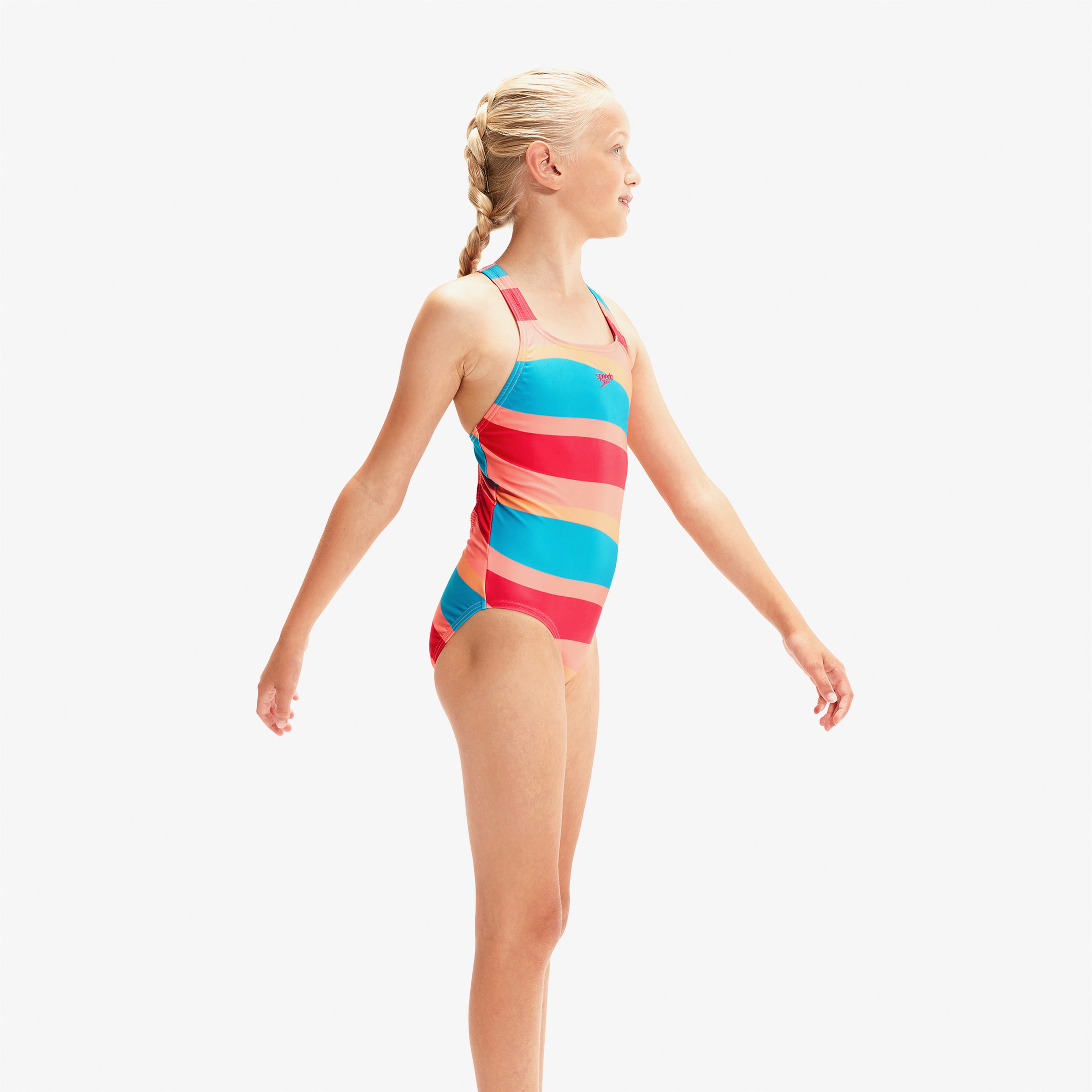 Speedo Alov Medalist Çocuk Turuncu Yüzücü Mayosu