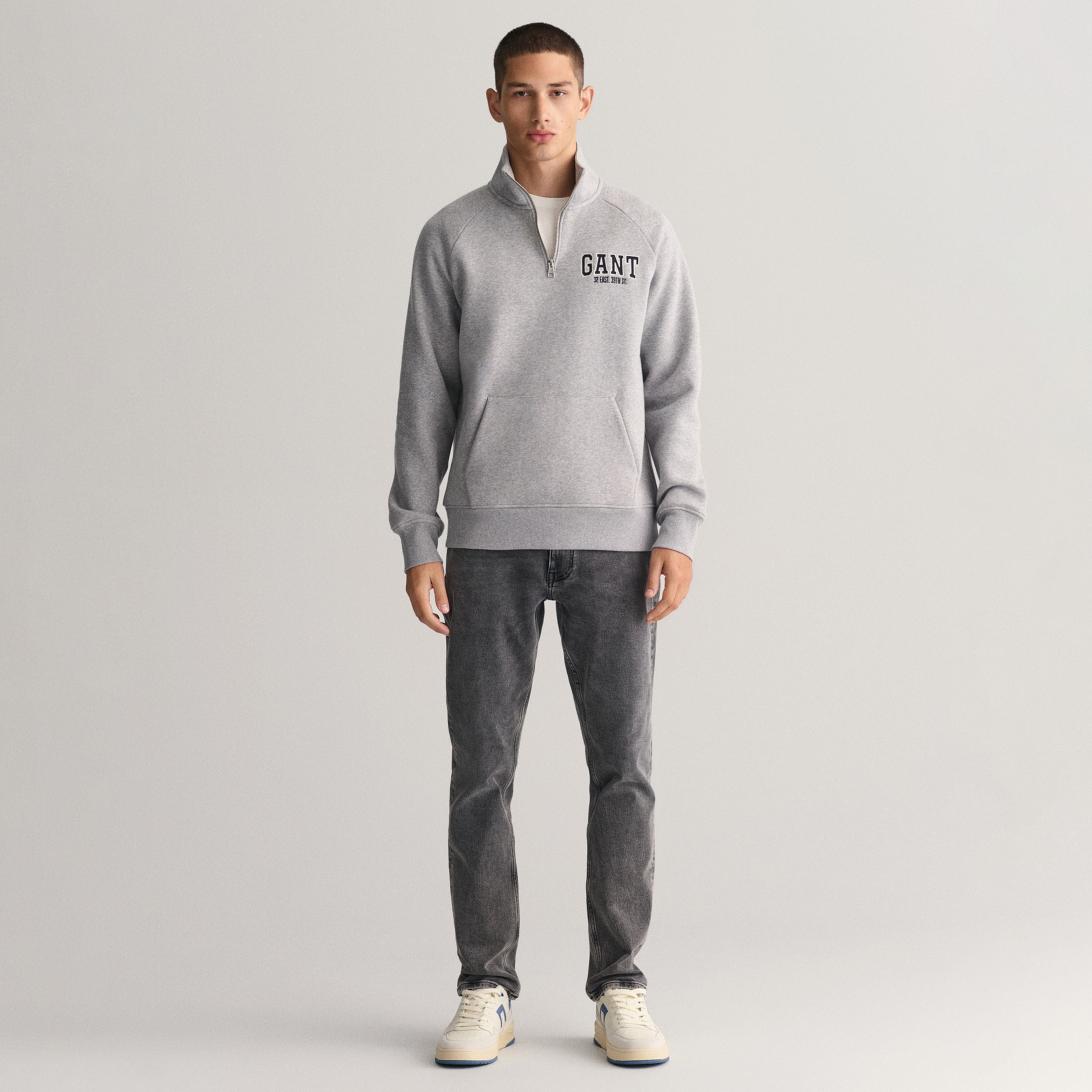 GANT Erkek Gri Slim Fit Jean Pantolon