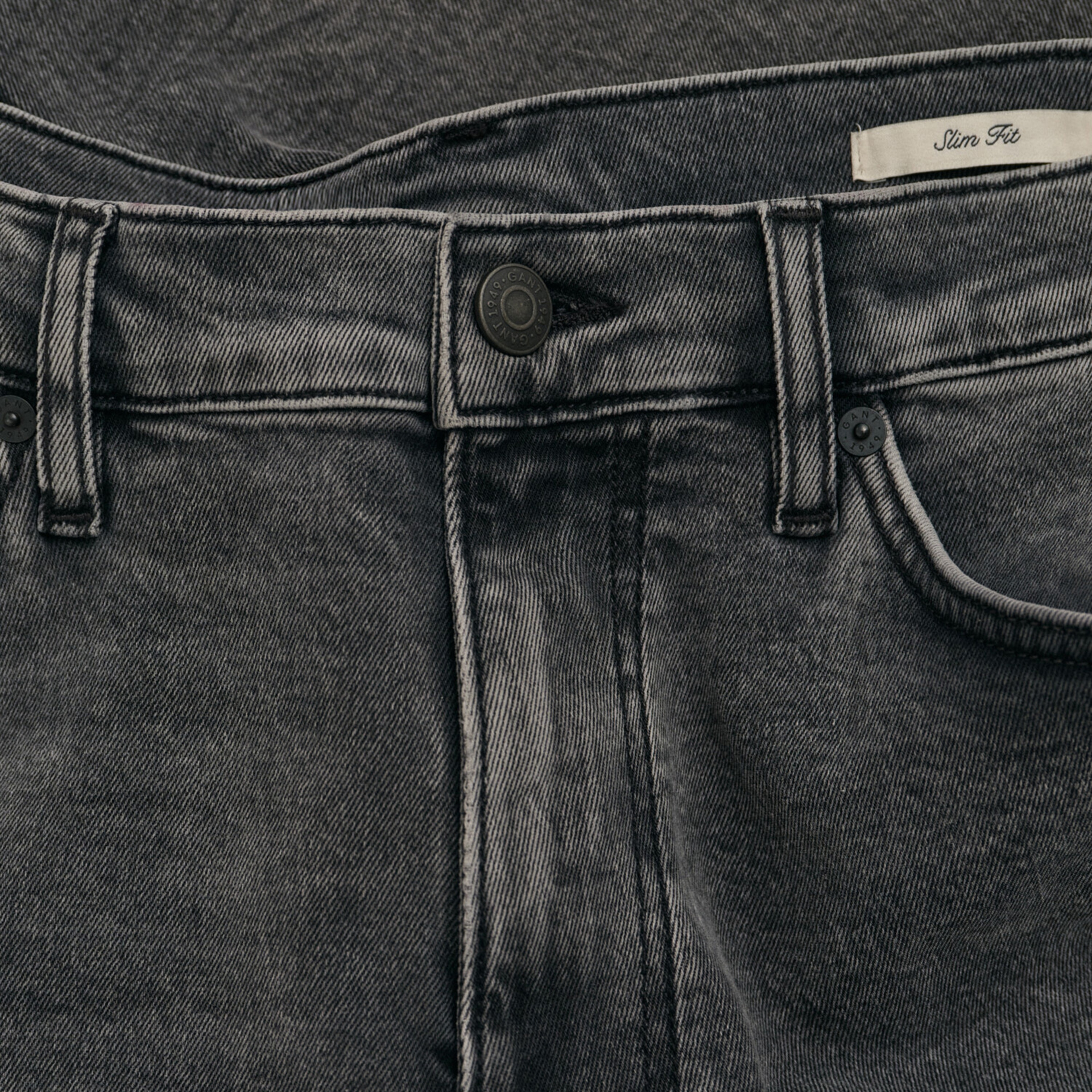 GANT Erkek Gri Slim Fit Jean Pantolon