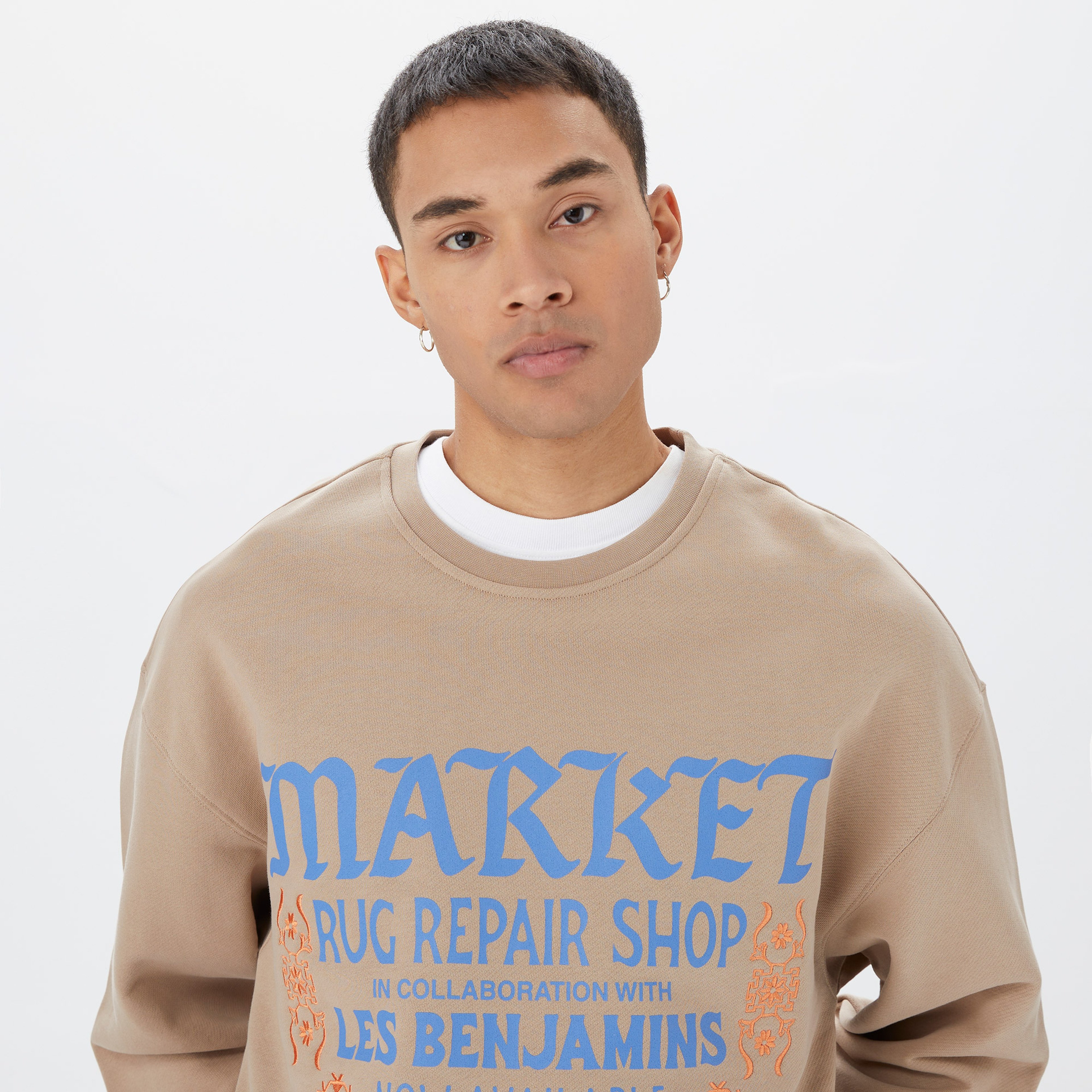 Les Benjamins Market Unisex Kahverengi Sweatshirt