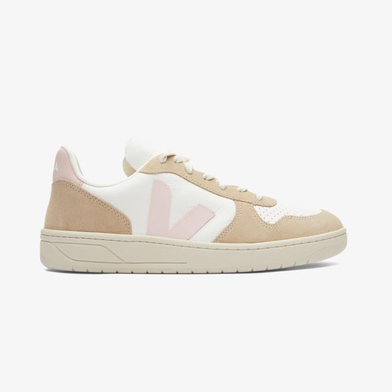 Veja V10 Chromefree Leather Erkek Krem Sneaker