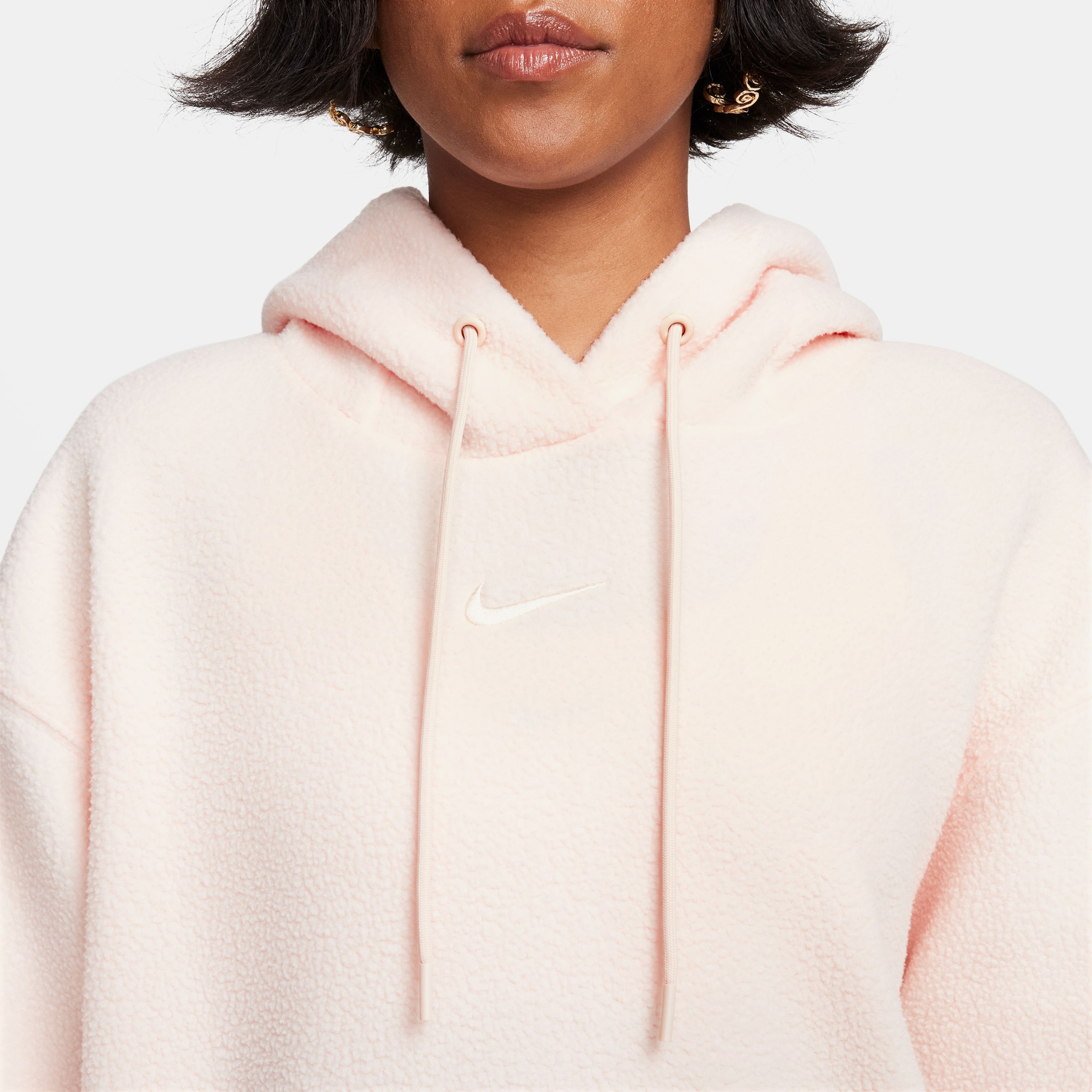 Nike Sportswear Plush Kadın Turuncu Hoodie