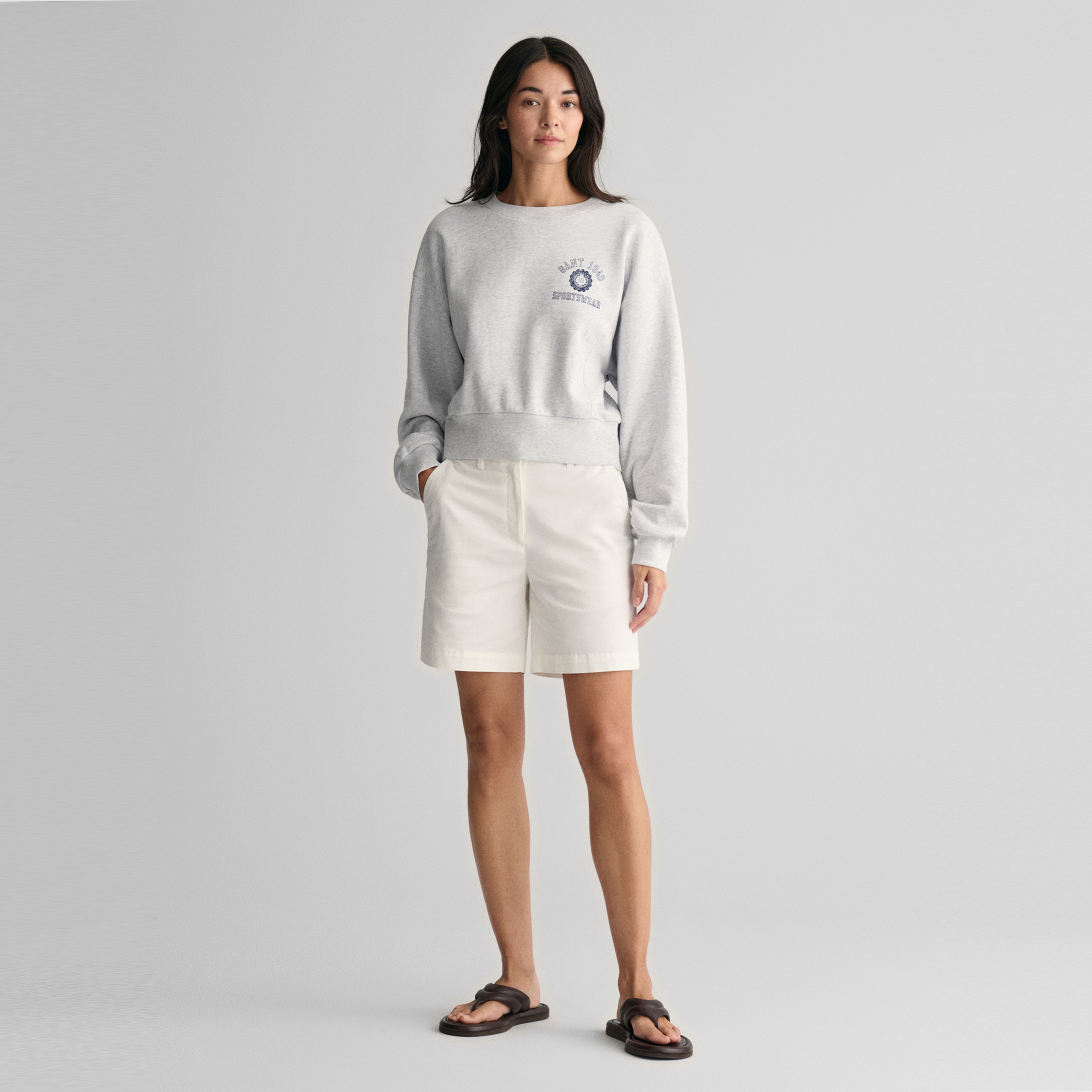 GANT Kadın Krem Slim Fit Şort