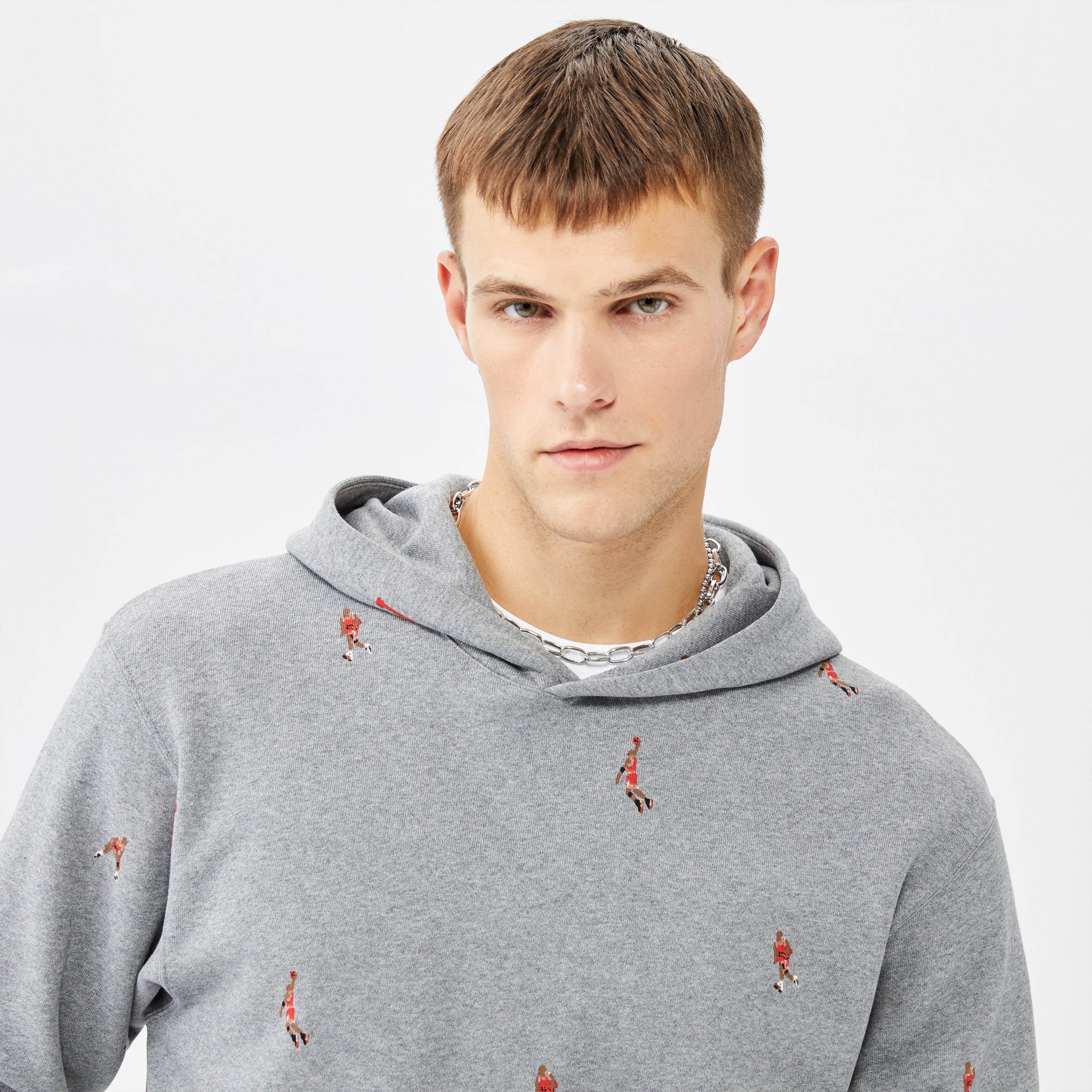 Jordan Essentials Erkek Gri Kapüşonlu Sweatshirt