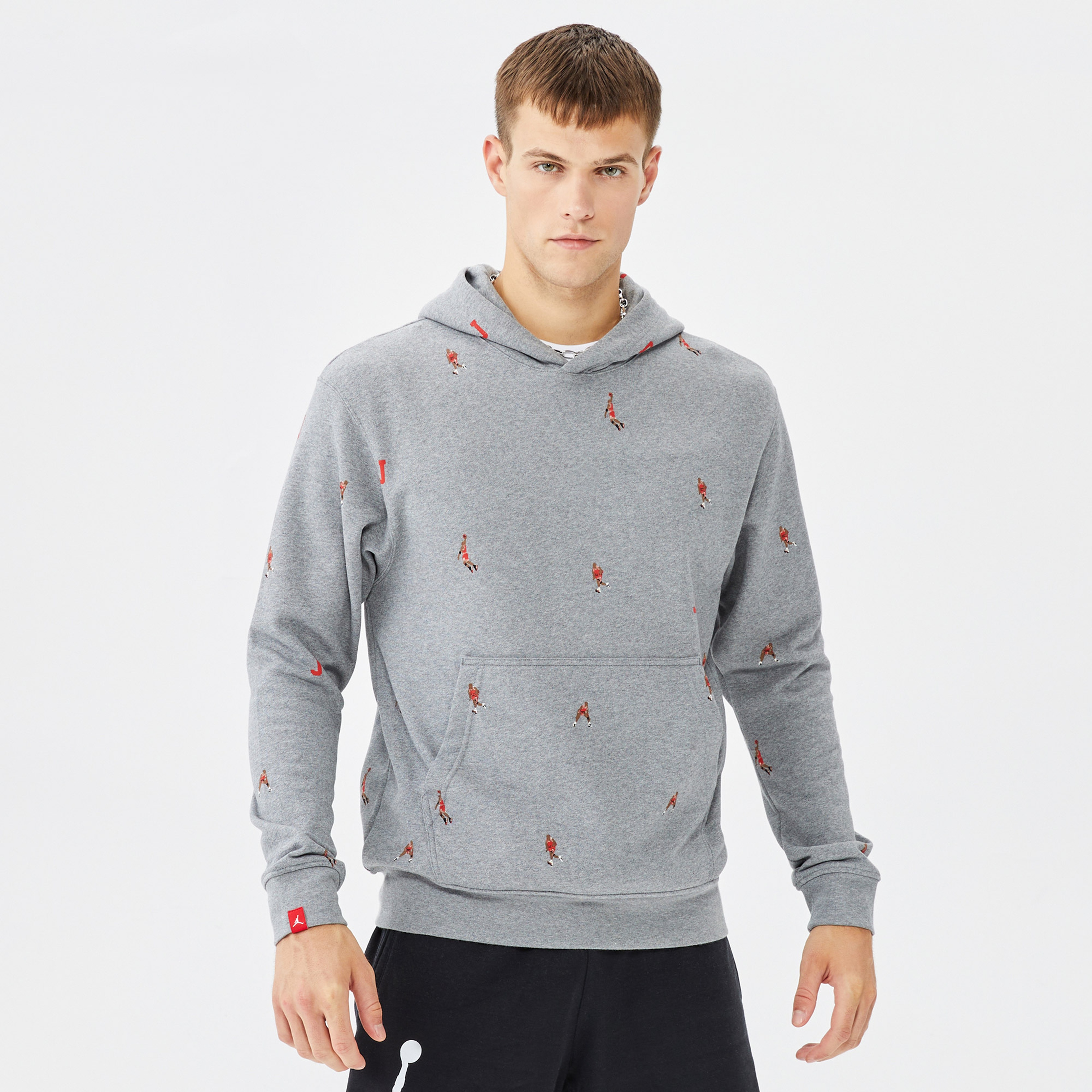 Jordan Essentials Erkek Gri Kapüşonlu Sweatshirt