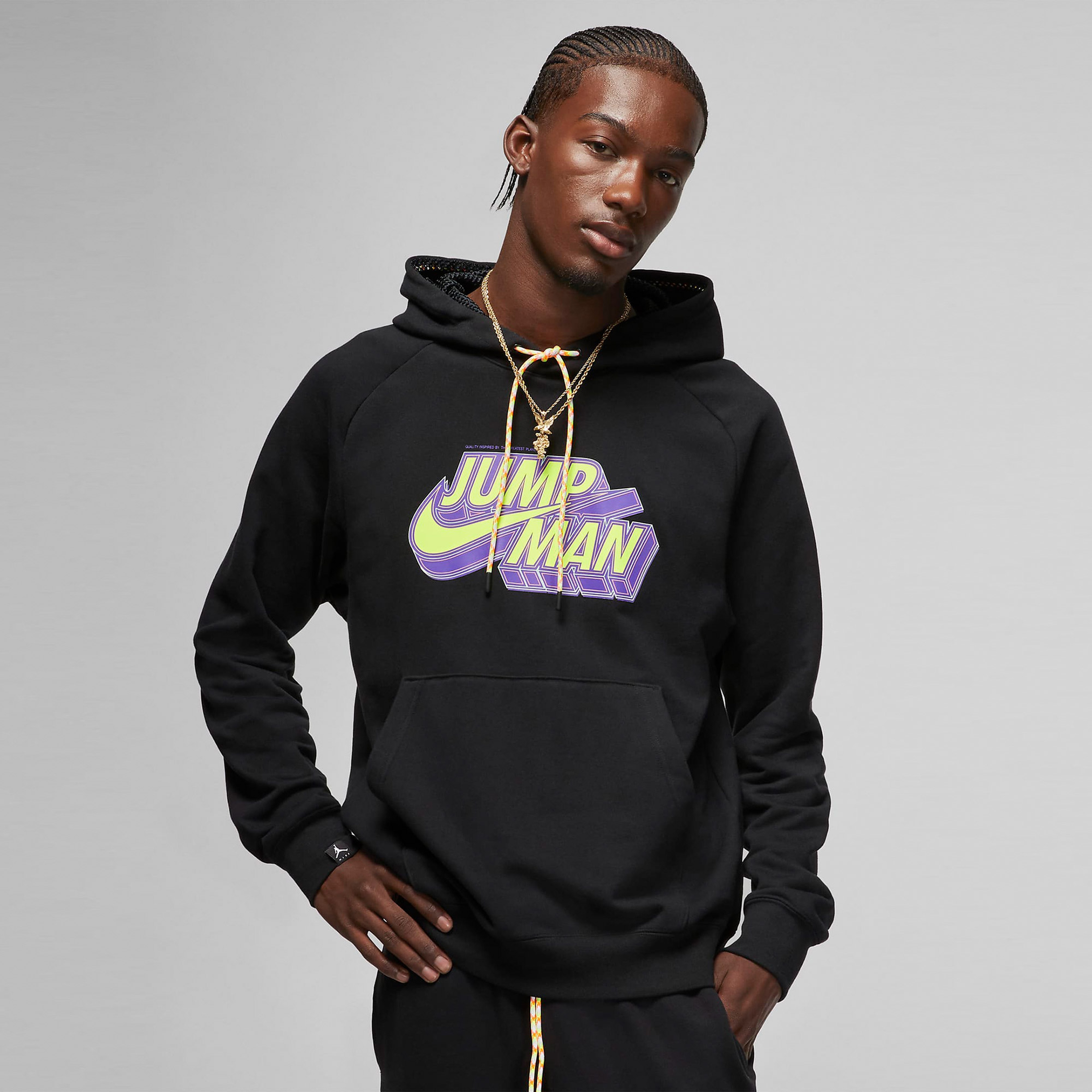 Jordan Jumpman Erkek Siyah Kapüşonlu Sweatshirt