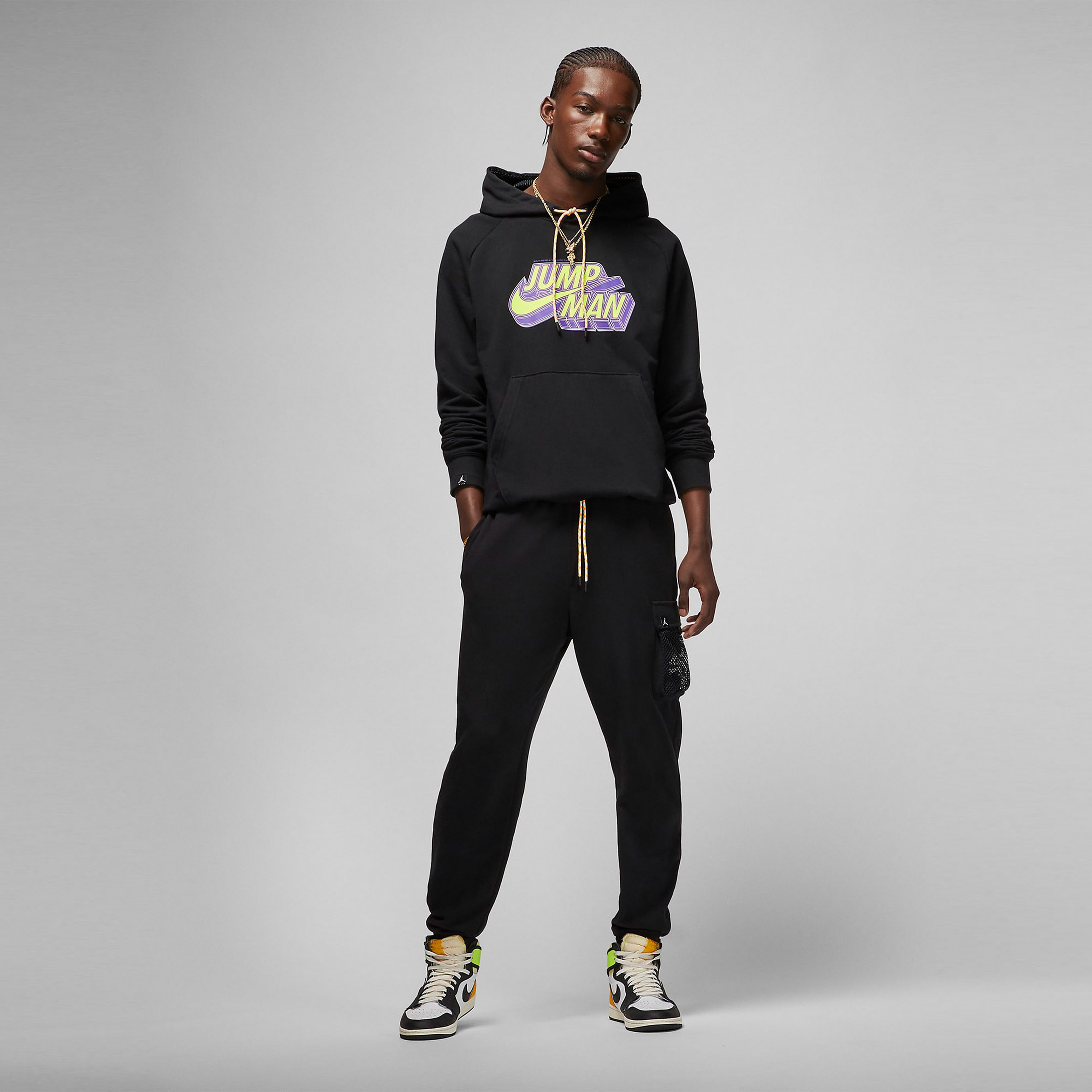 Jordan Jumpman Erkek Siyah Kapüşonlu Sweatshirt