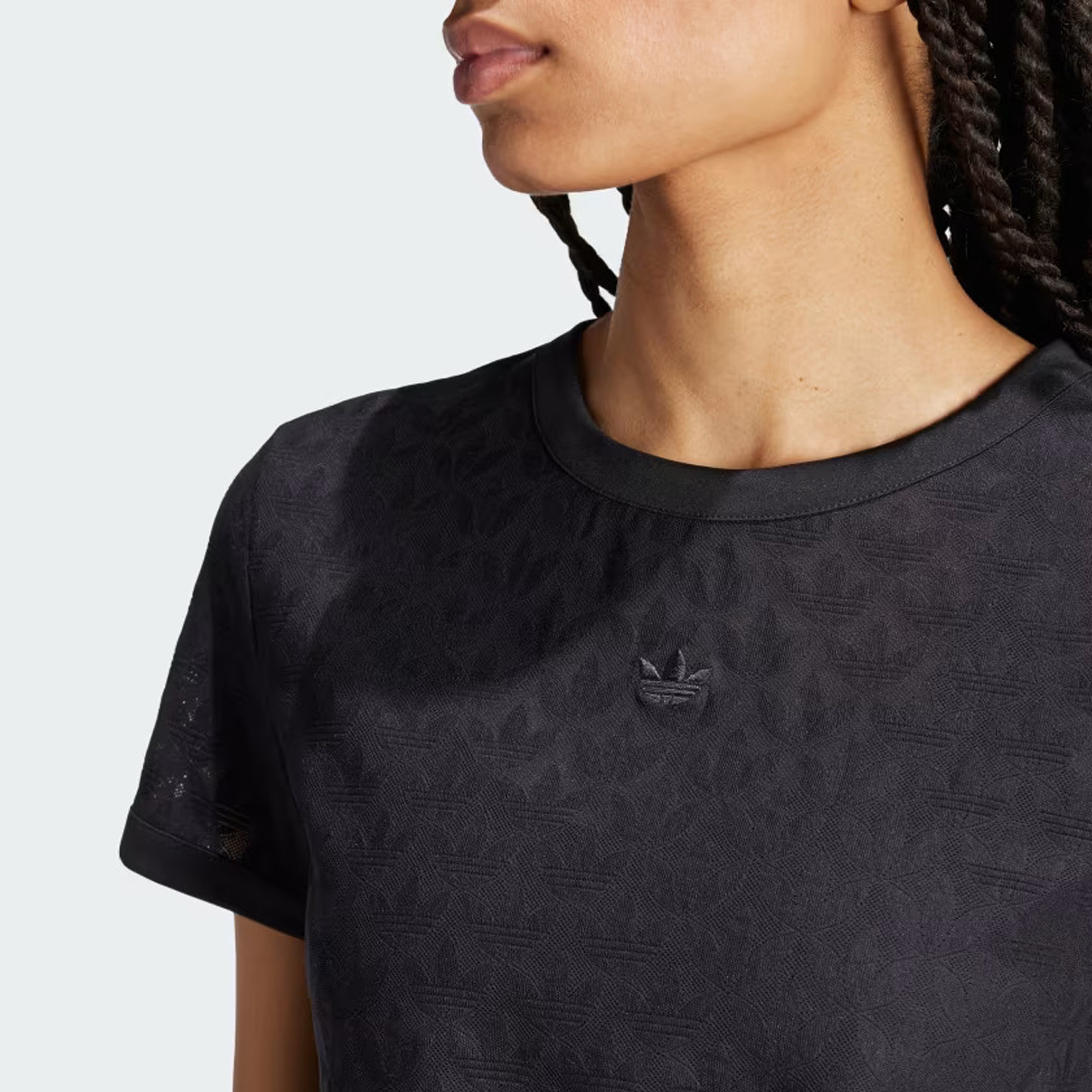 adidas Originals Lace Crop Kadın Siyah T-Shirt