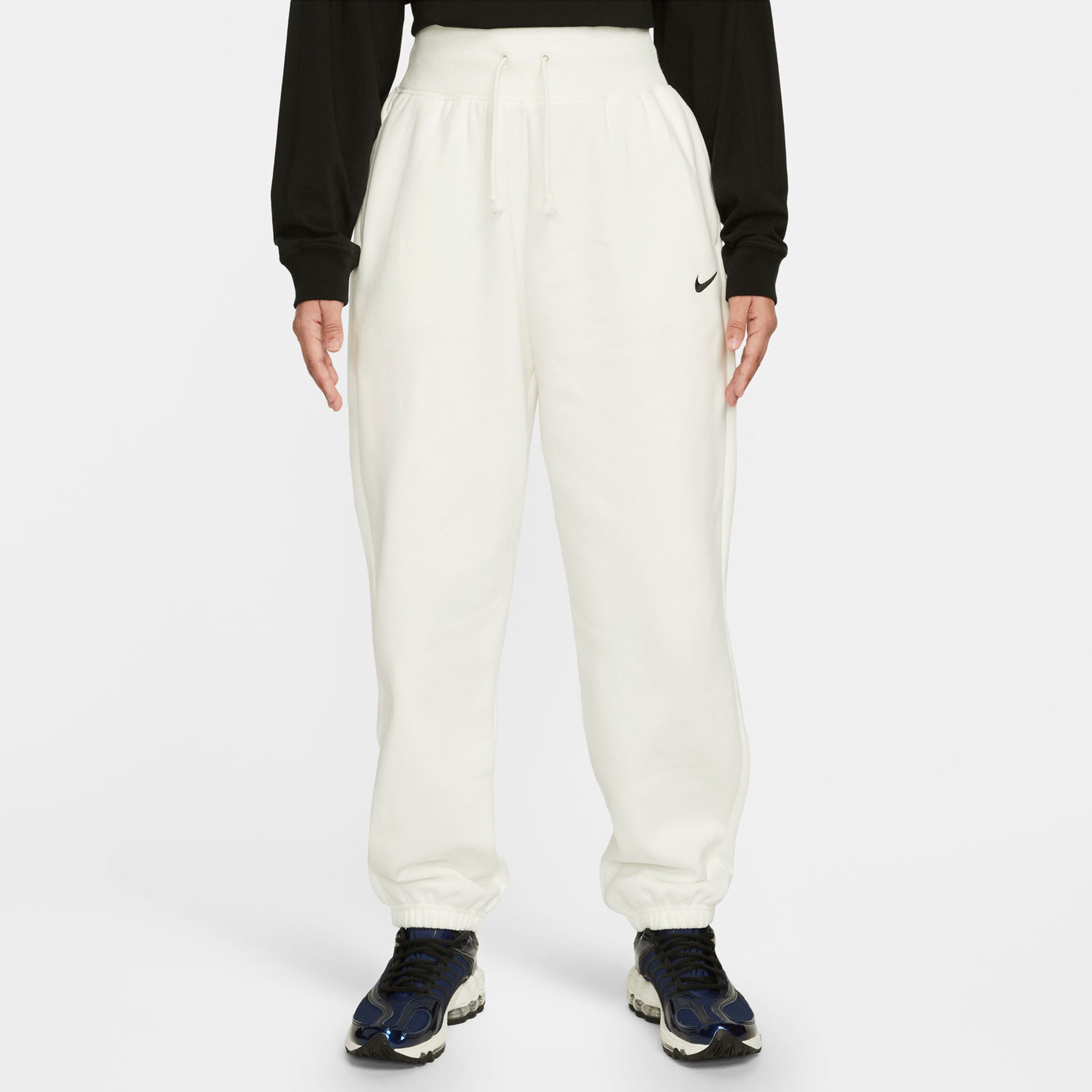 Nike Sportswear Phoenix Fleece Sportswear High-Waisted Oversized Kadın Beyaz Eşofman Altı