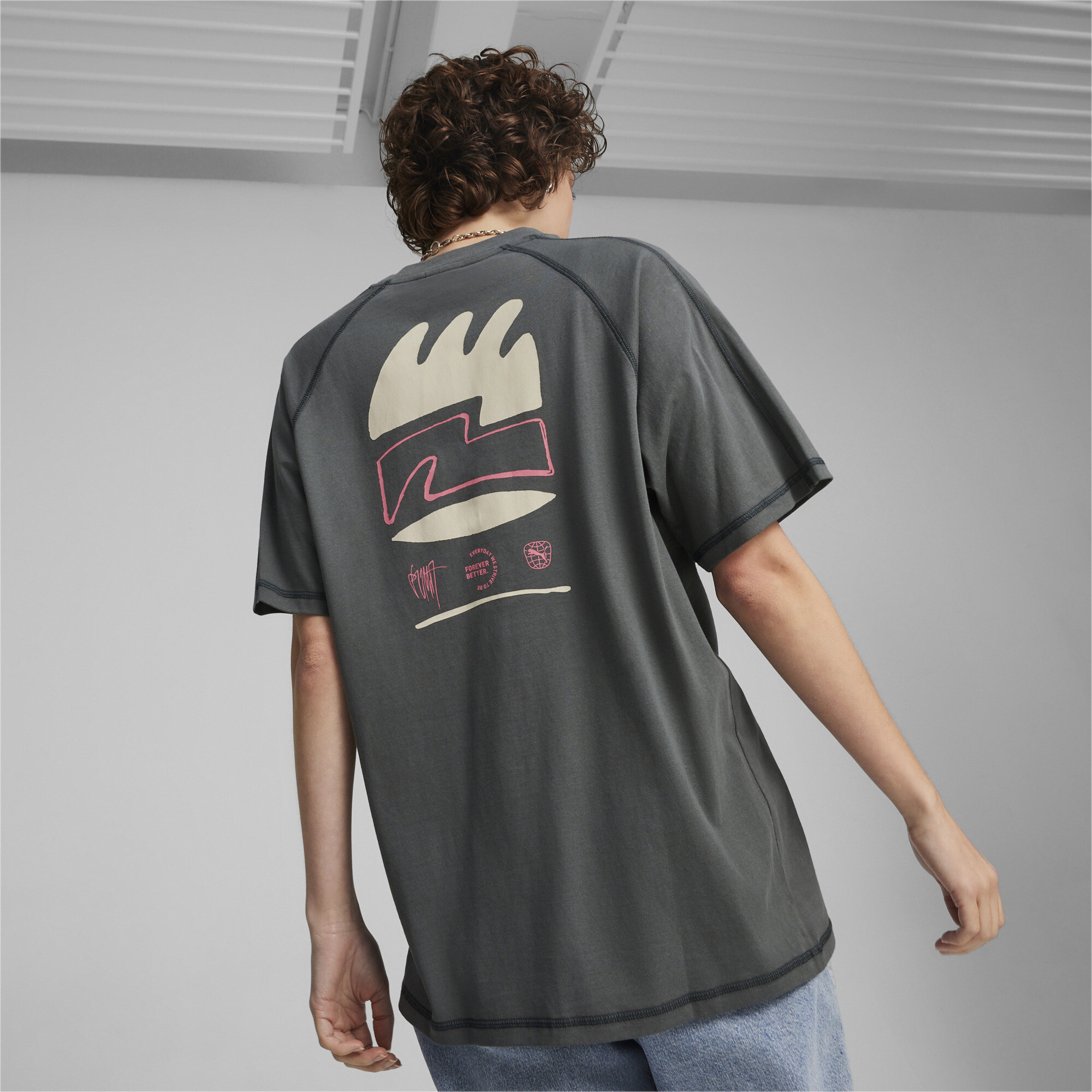 Puma RE:Collection Erkek Gri T-Shirt