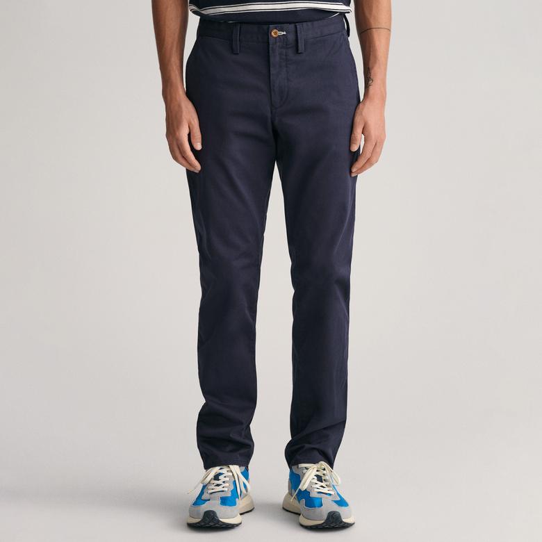 GANT Erkek Lacivert Slim Fit Chino Pantolon