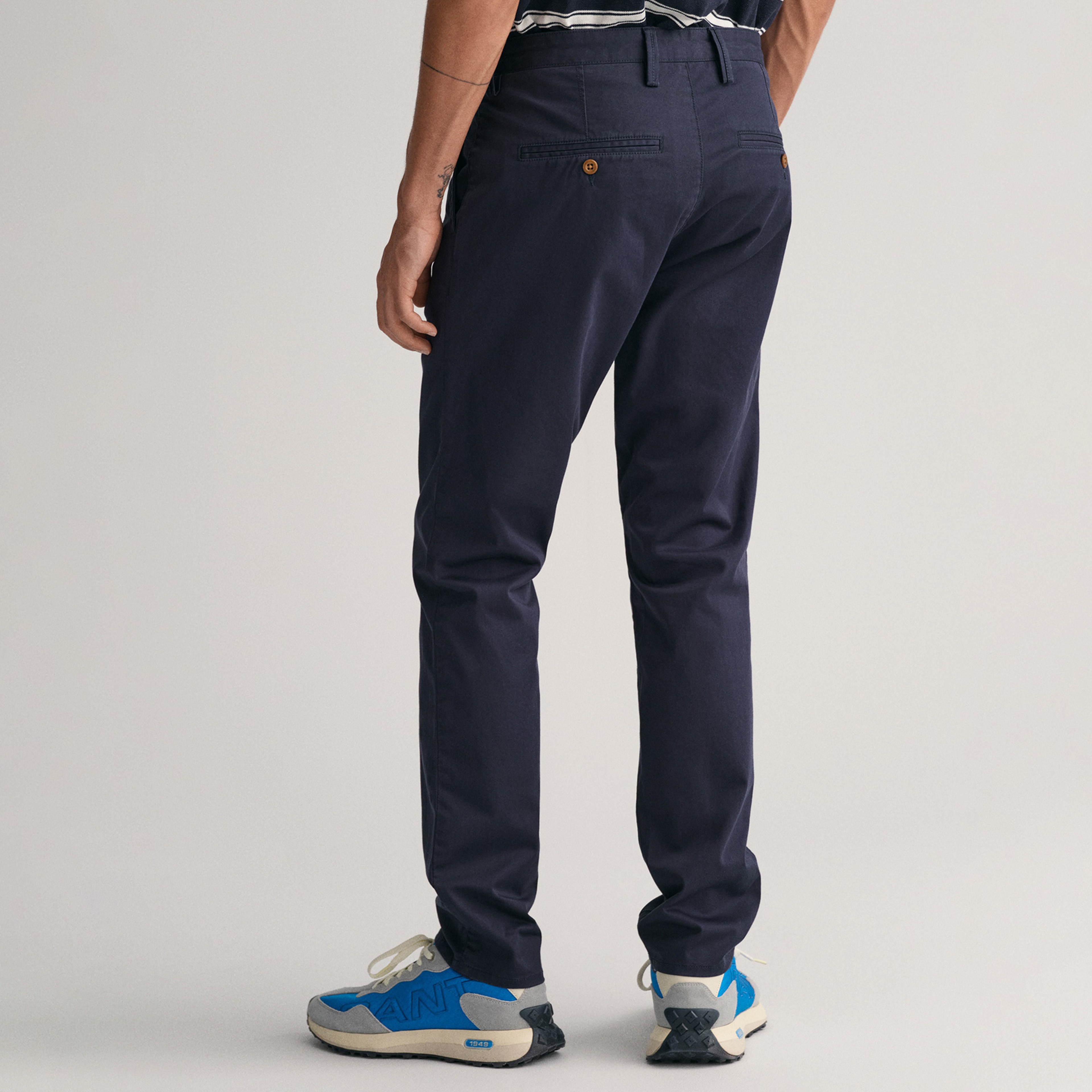 GANT Erkek Lacivert Slim Fit Chino Pantolon