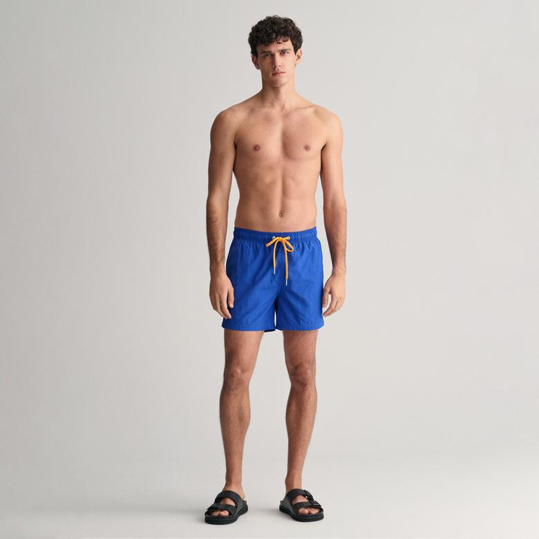 GANT Erkek Mavi Regular Fit Logolu Mayo Şort