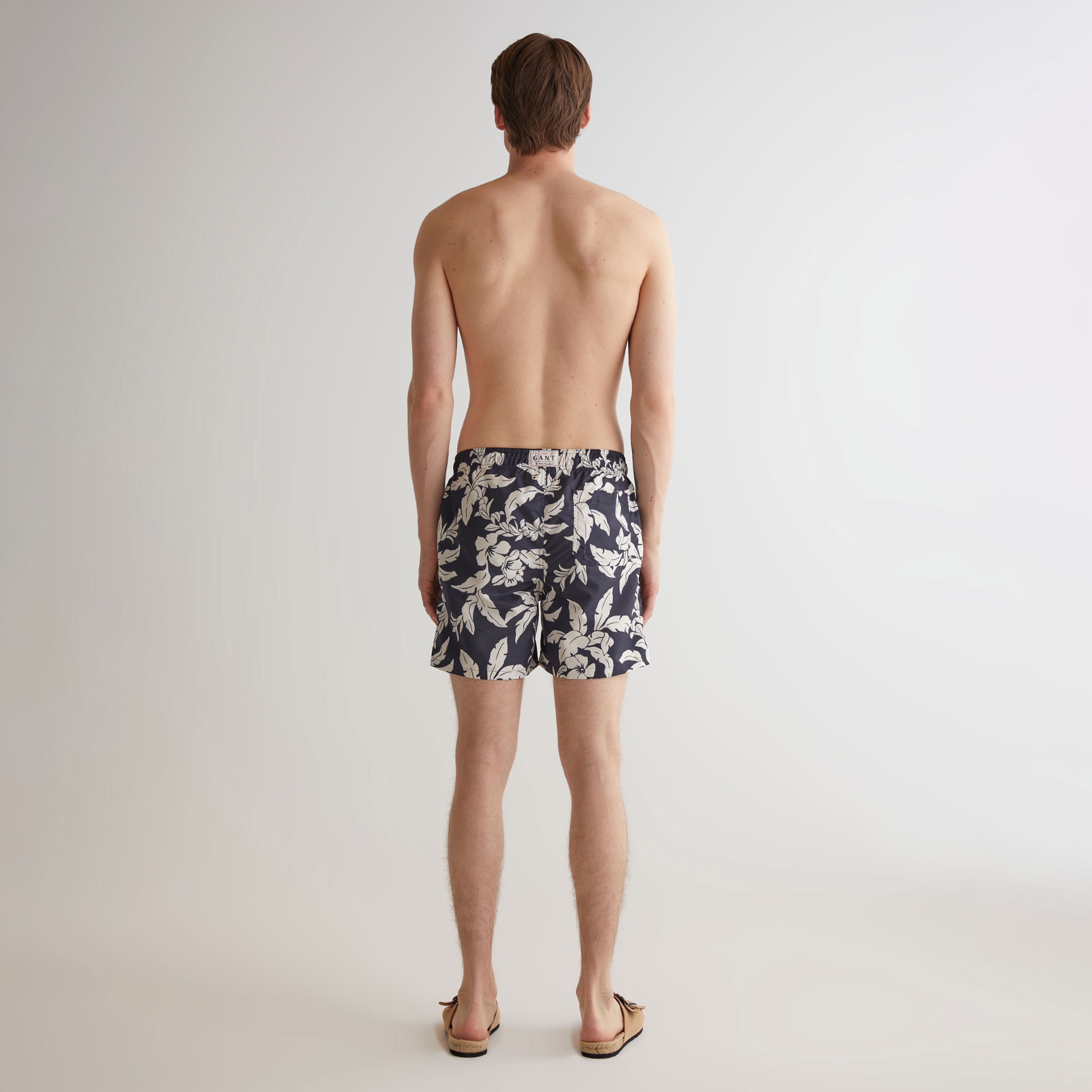 GANT Erkek Lacivert Regular Fit Desenli Mayo Şort