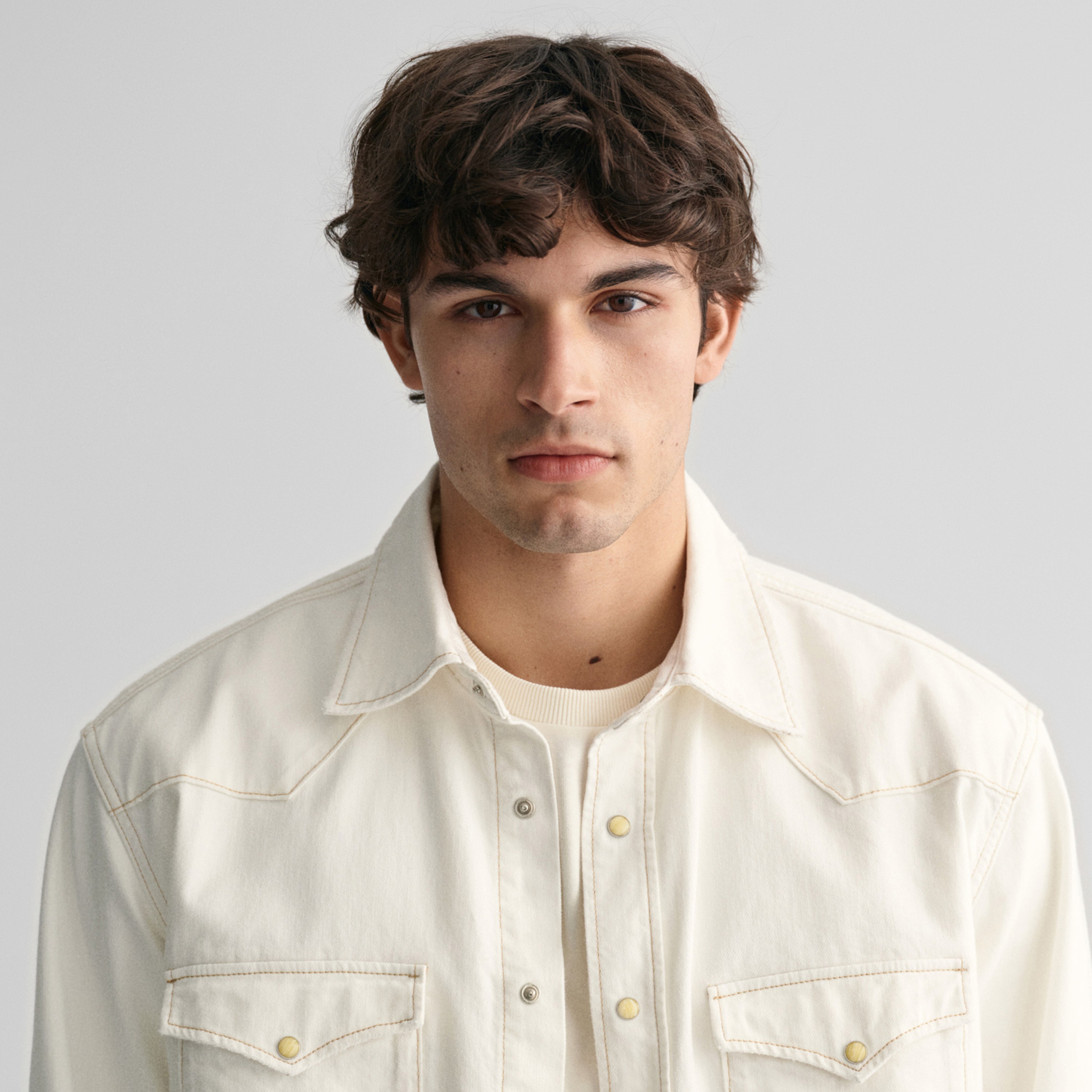 GANT Erkek Bej Relaxed Fit Klasik Yaka Gömlek