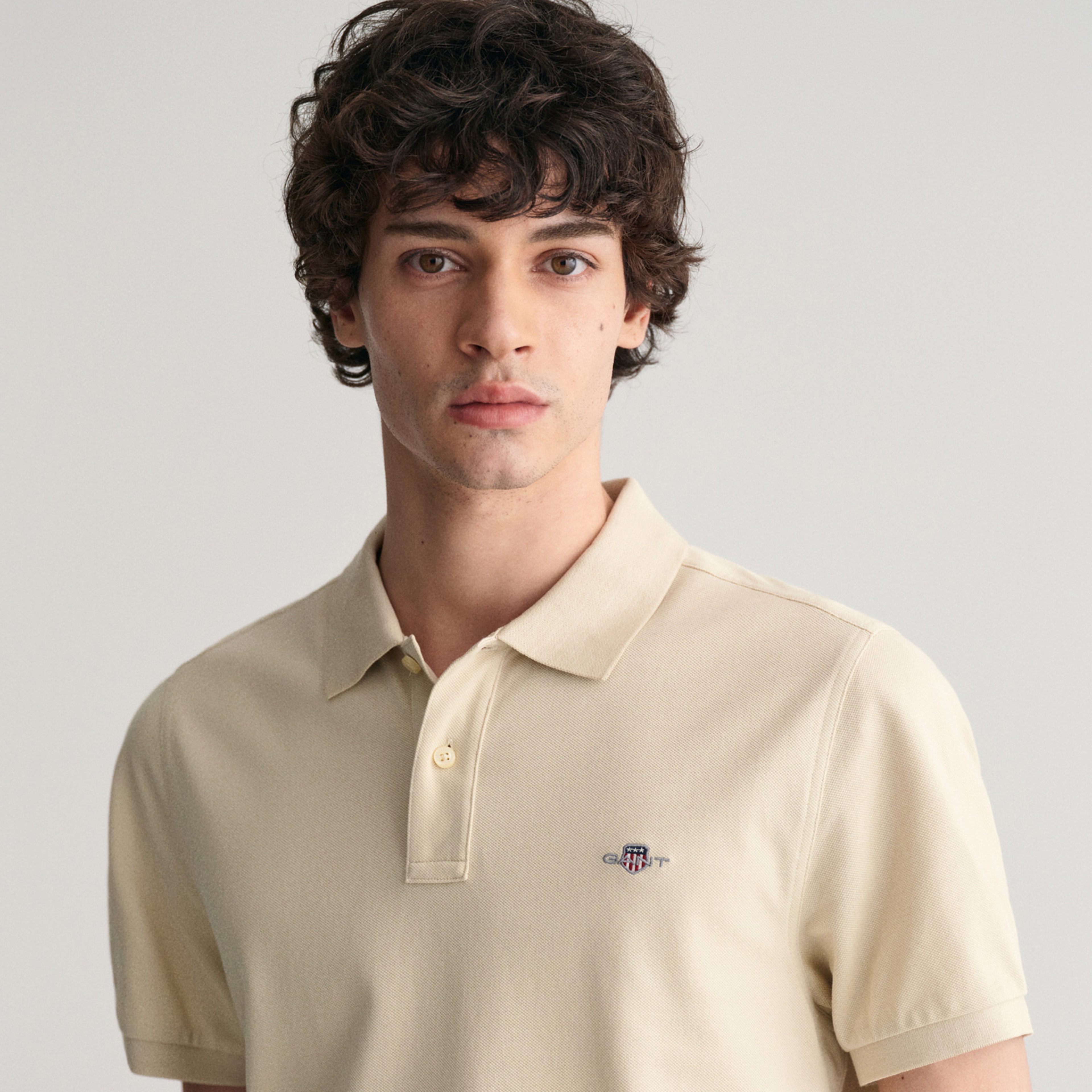 GANT Erkek Bej Regular Fit Polo