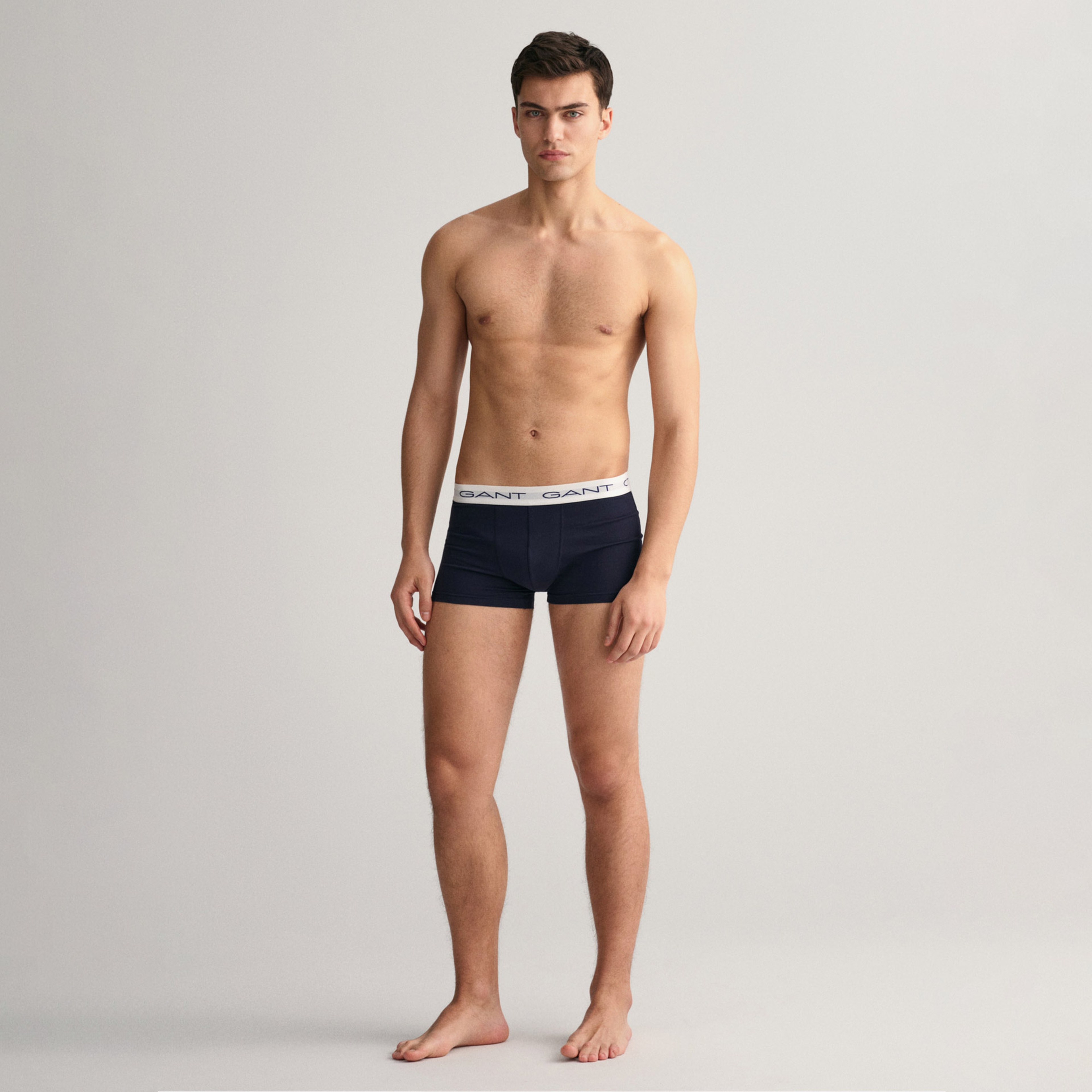 GANT Erkek Renkli Slim Fit Logolu 3'lü Boxer
