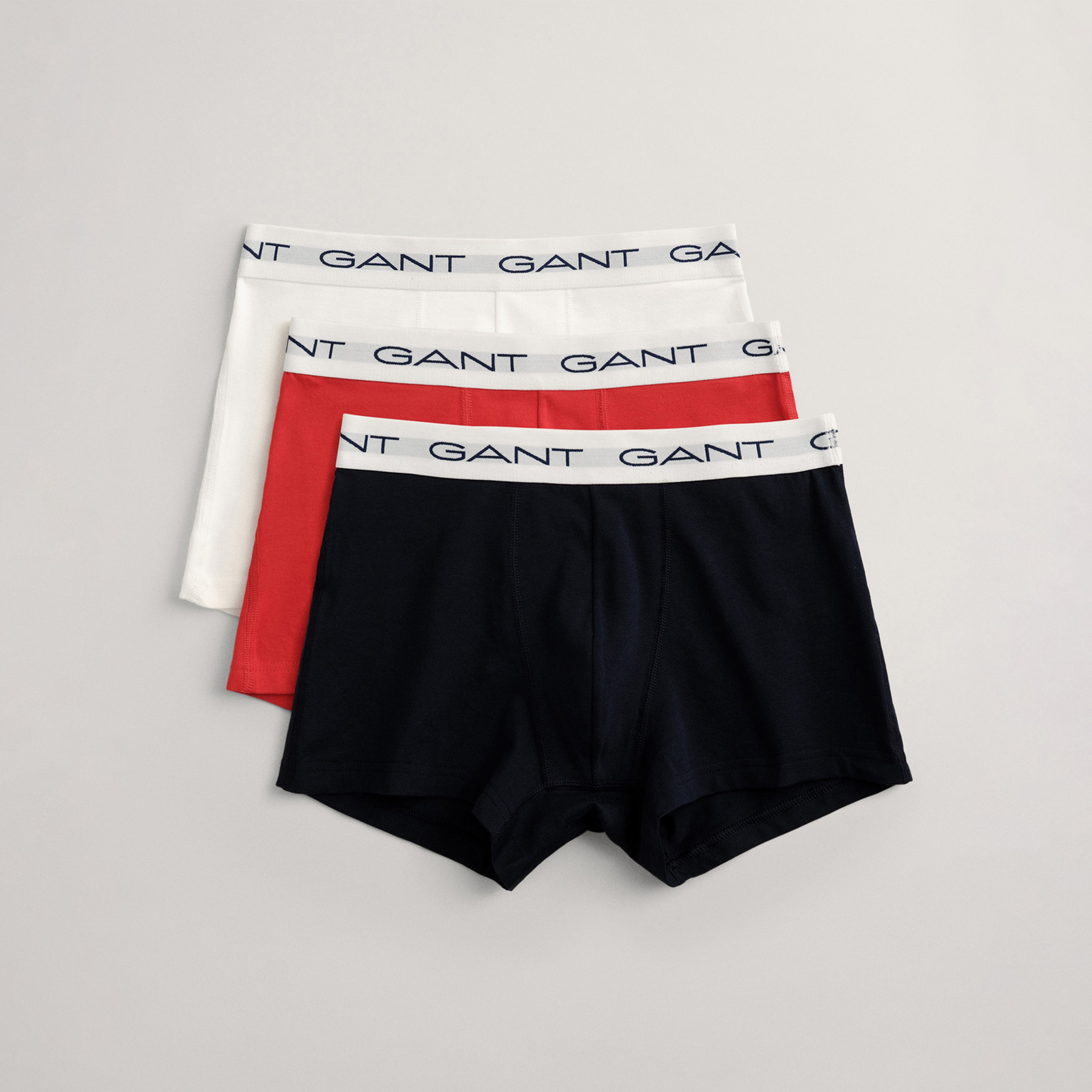 GANT Erkek Renkli Slim Fit Logolu 3'lü Boxer