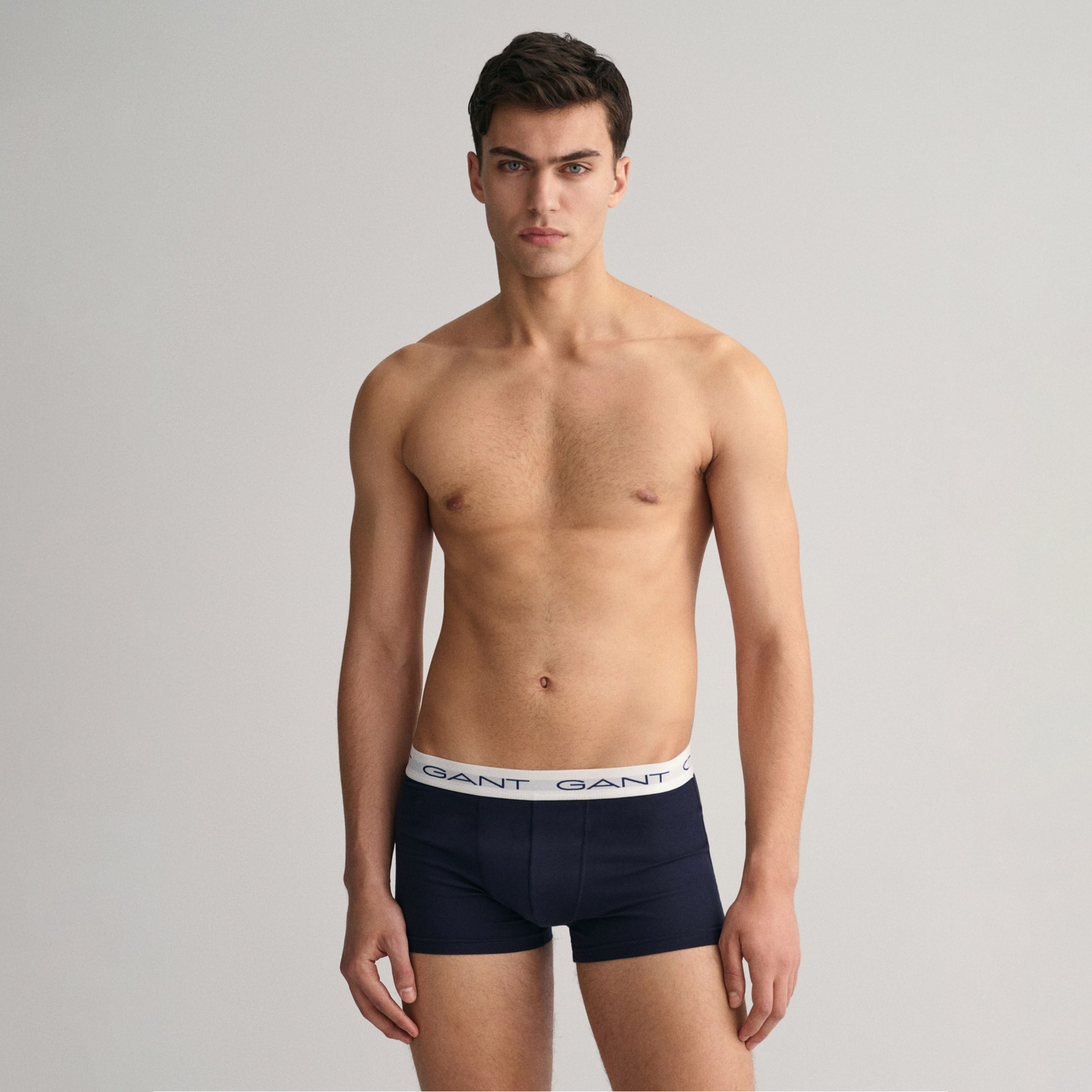 GANT Erkek Renkli Slim Fit Logolu 3'lü Boxer
