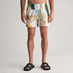 GANT Erkek Sarı Regular Fit Desenli Mayo Şort