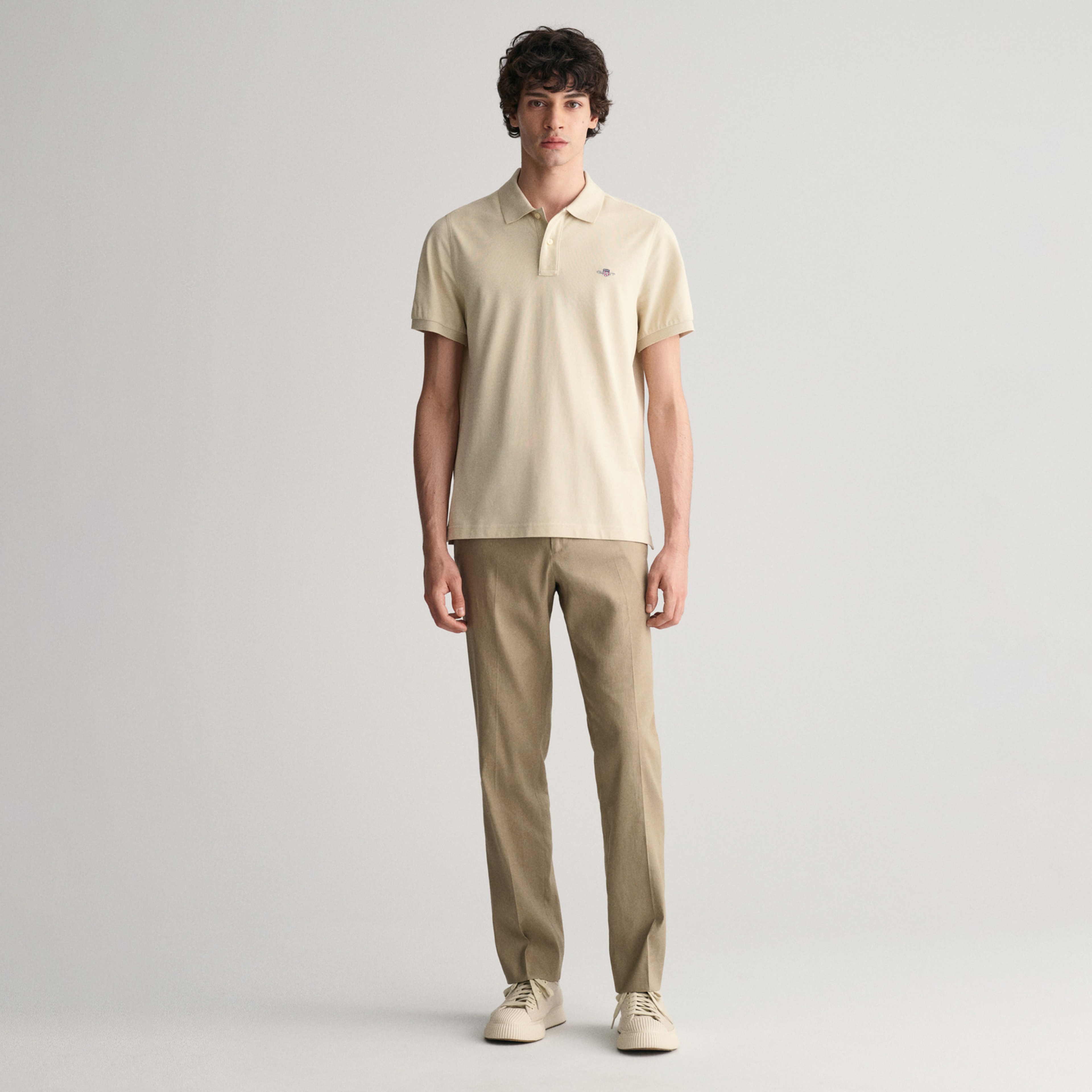 GANT Erkek Bej Regular Fit Polo