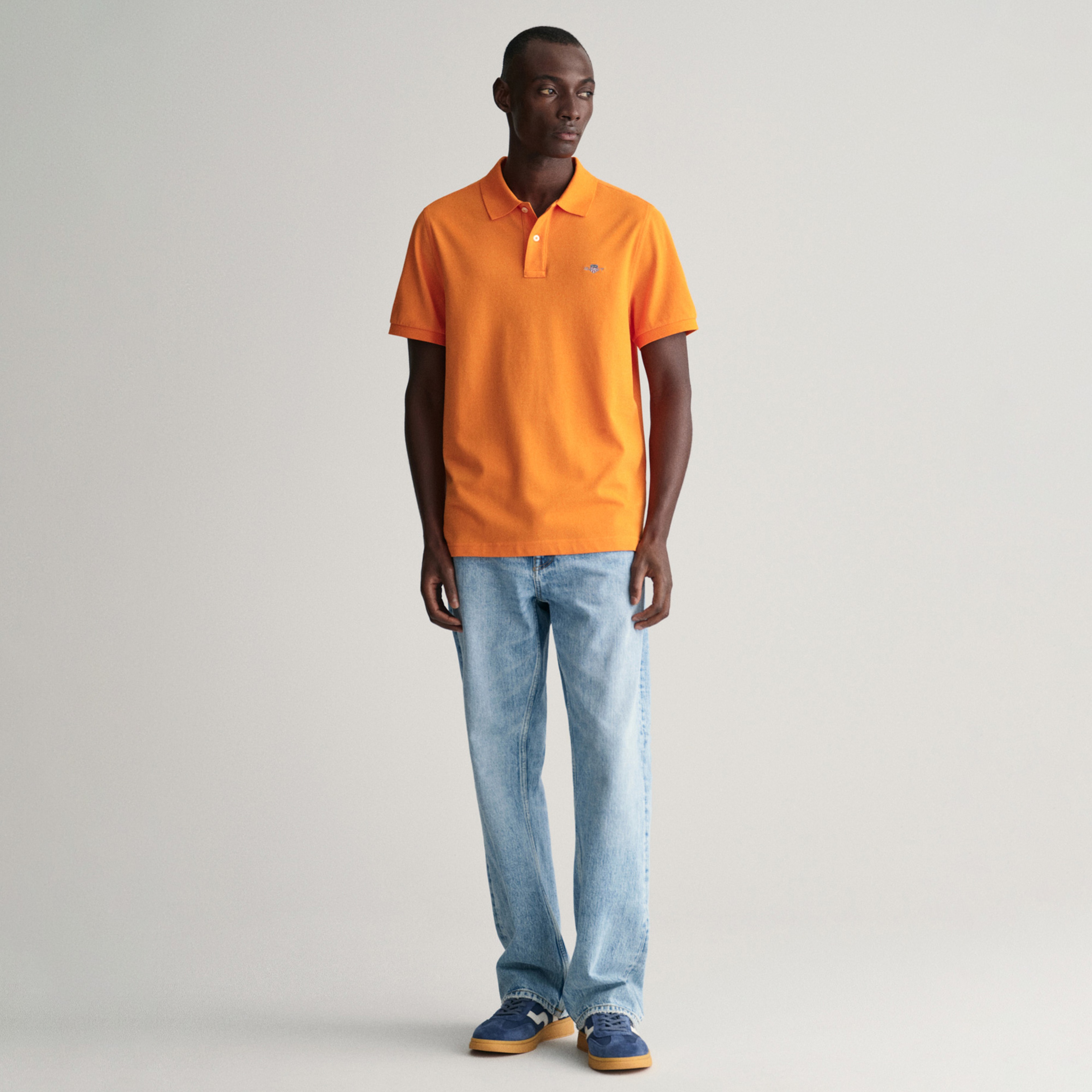 GANT Erkek Turuncu Regular Fit Polo