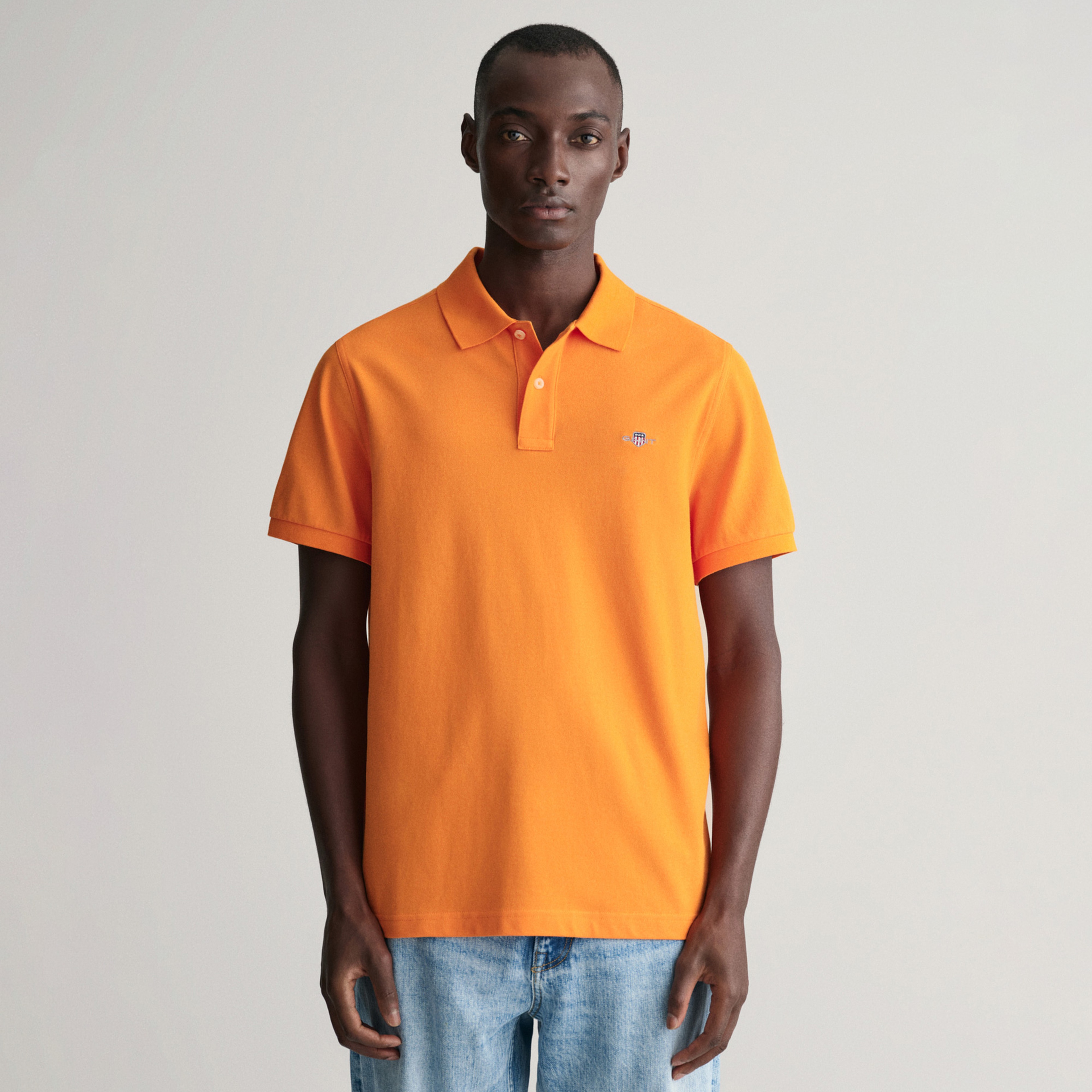 GANT Erkek Turuncu Regular Fit Polo