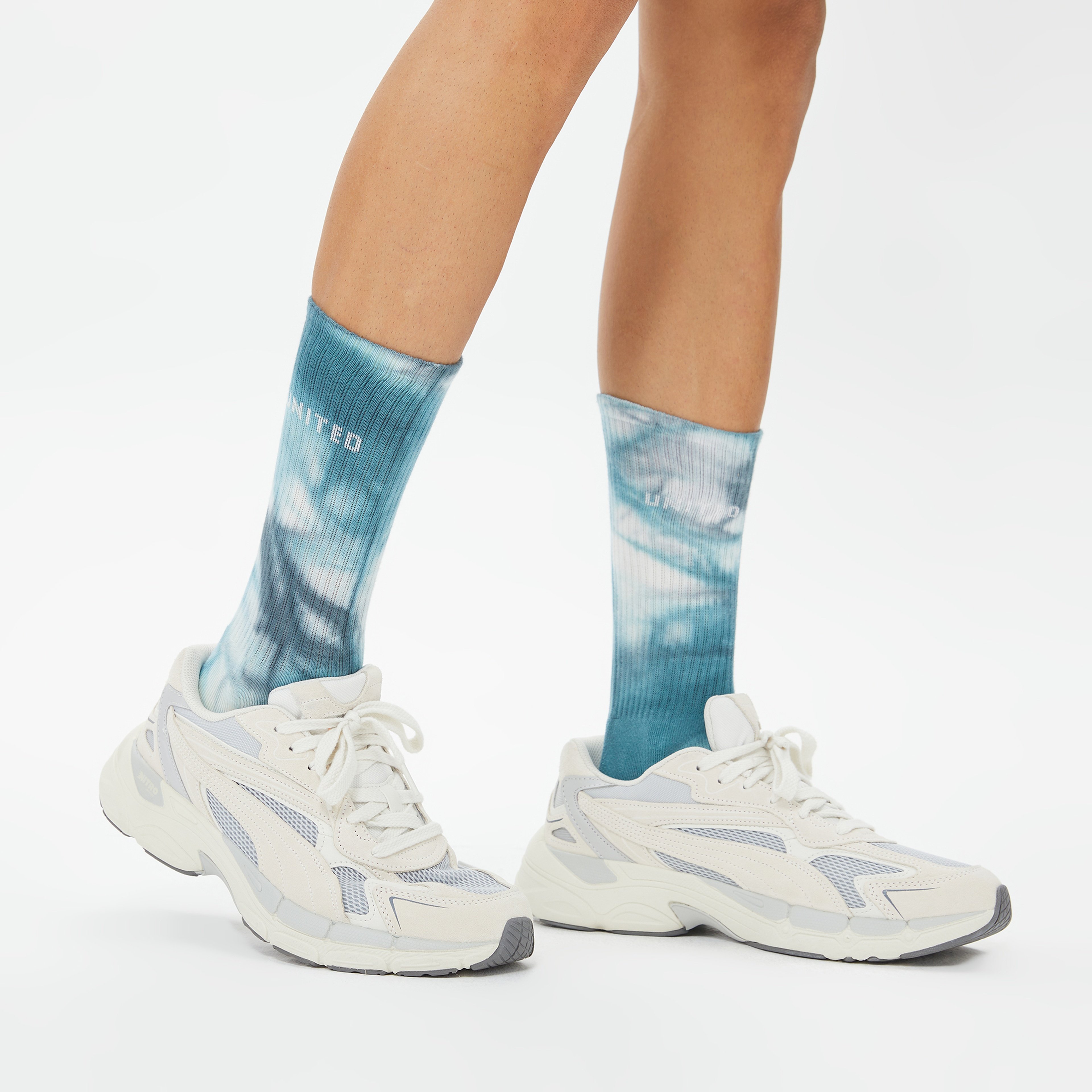 UNITED4 Street  Unisex Gri/Mavi 2'li Çorap